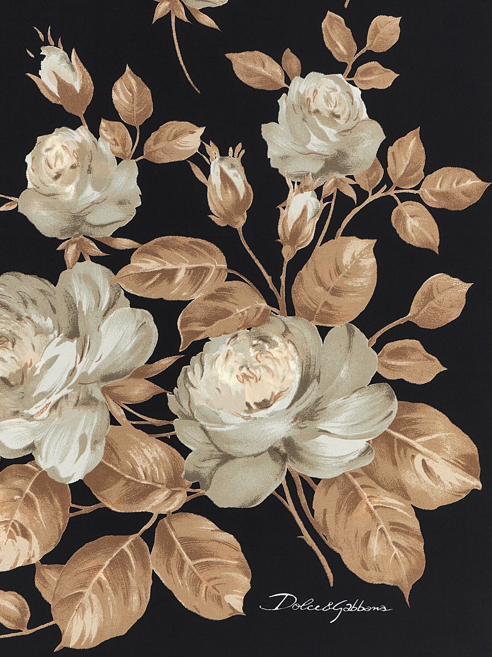 Dolce & Gabbana Silk Scarf Scarves And Foulards Multicolor In Black