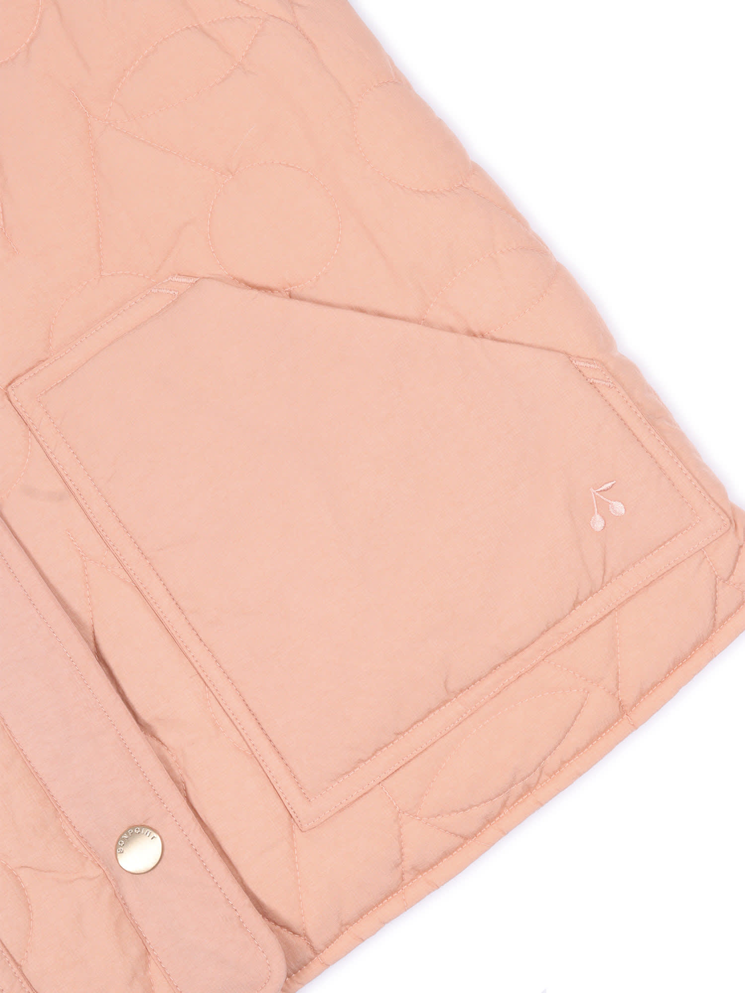 Bonpoint Jilian Quilted Vest In Pink In Neutral