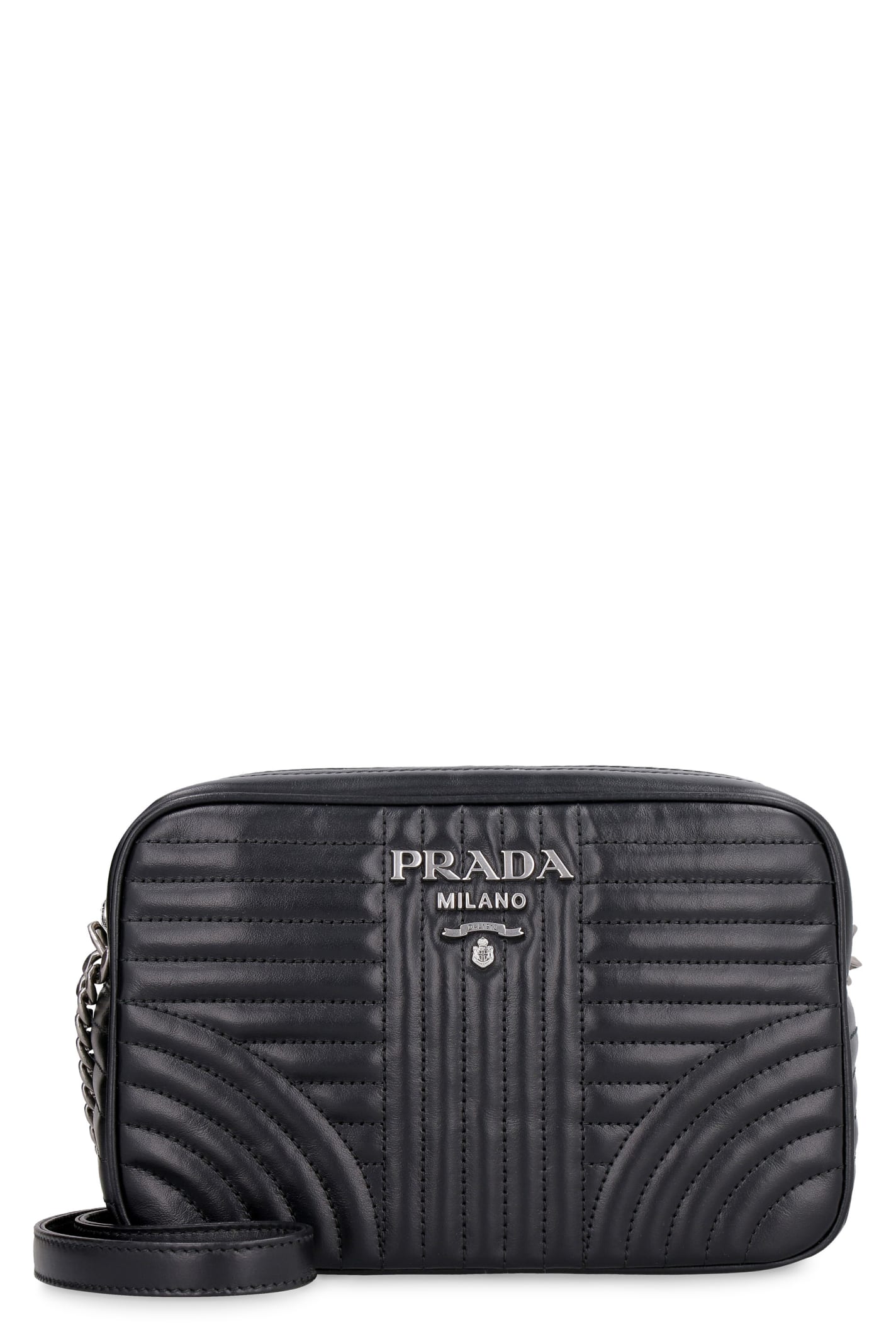 Prada Black quilted leather camera bag
