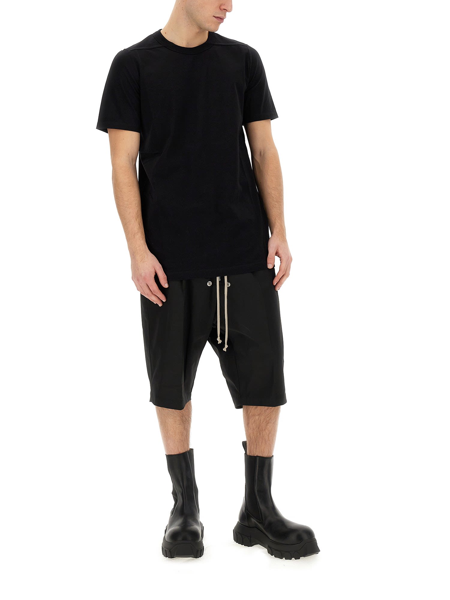 Shop Rick Owens Cotton T-shirt In Black