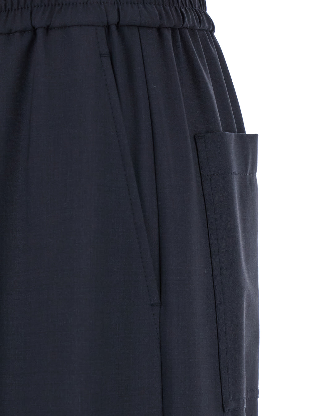 Brunello Cucinelli Blue Pants With Elastic Waist