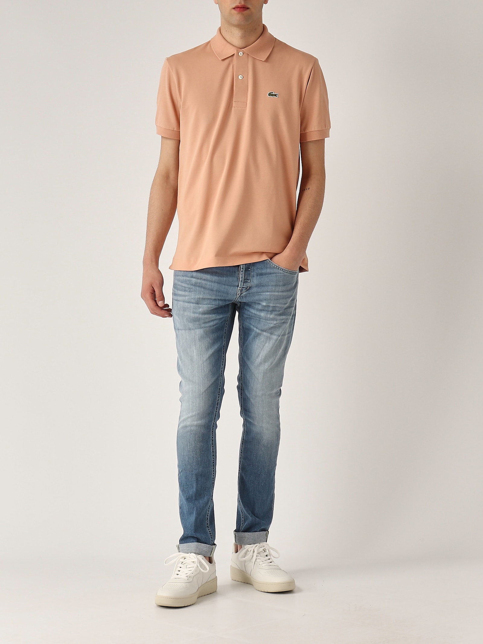 Lacoste Classic Cotton Pique Fashion Polo Shirt In Salmone