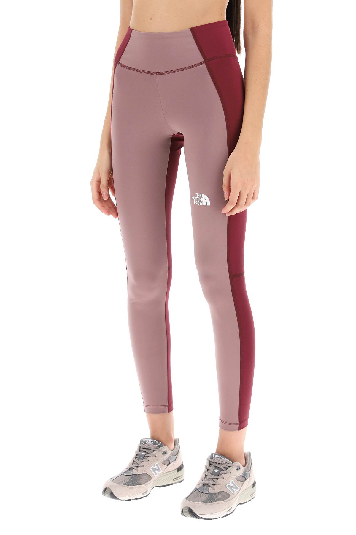 Shop The North Face Sporty Leggings In Fawn Grey Boysenberry (purple)