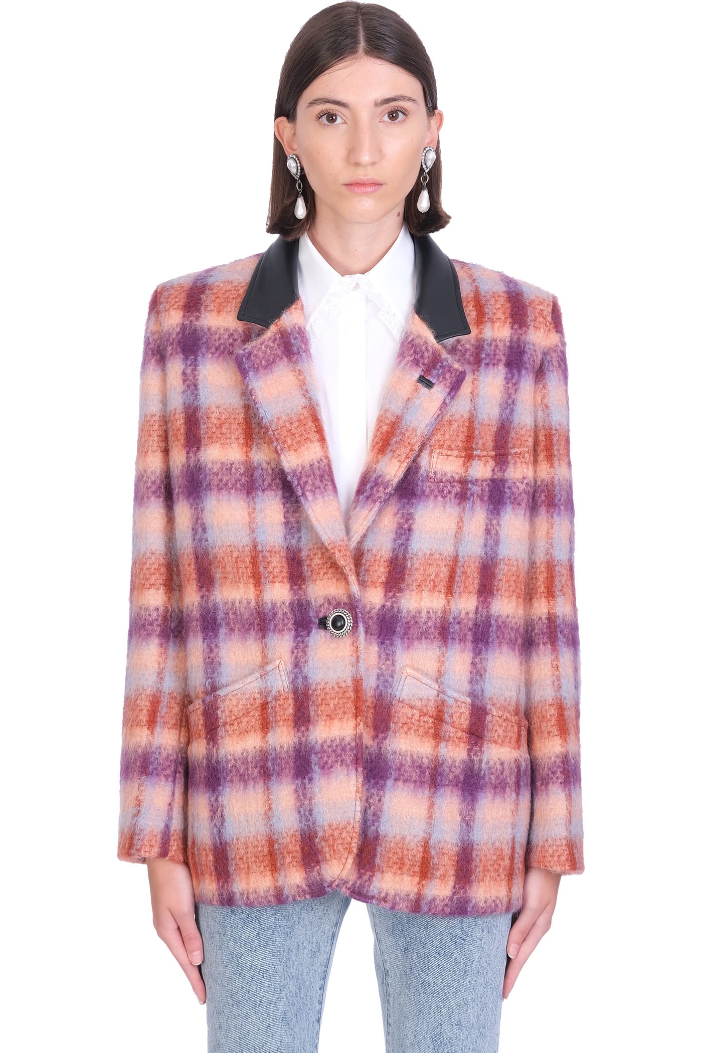 Alessandra Rich Blazer In Multicolor Wool