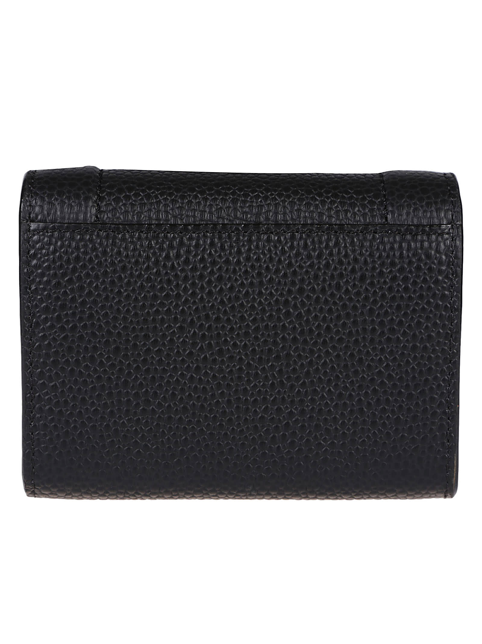 Shop Lancel Ninon Mini Flap Wallet In Black