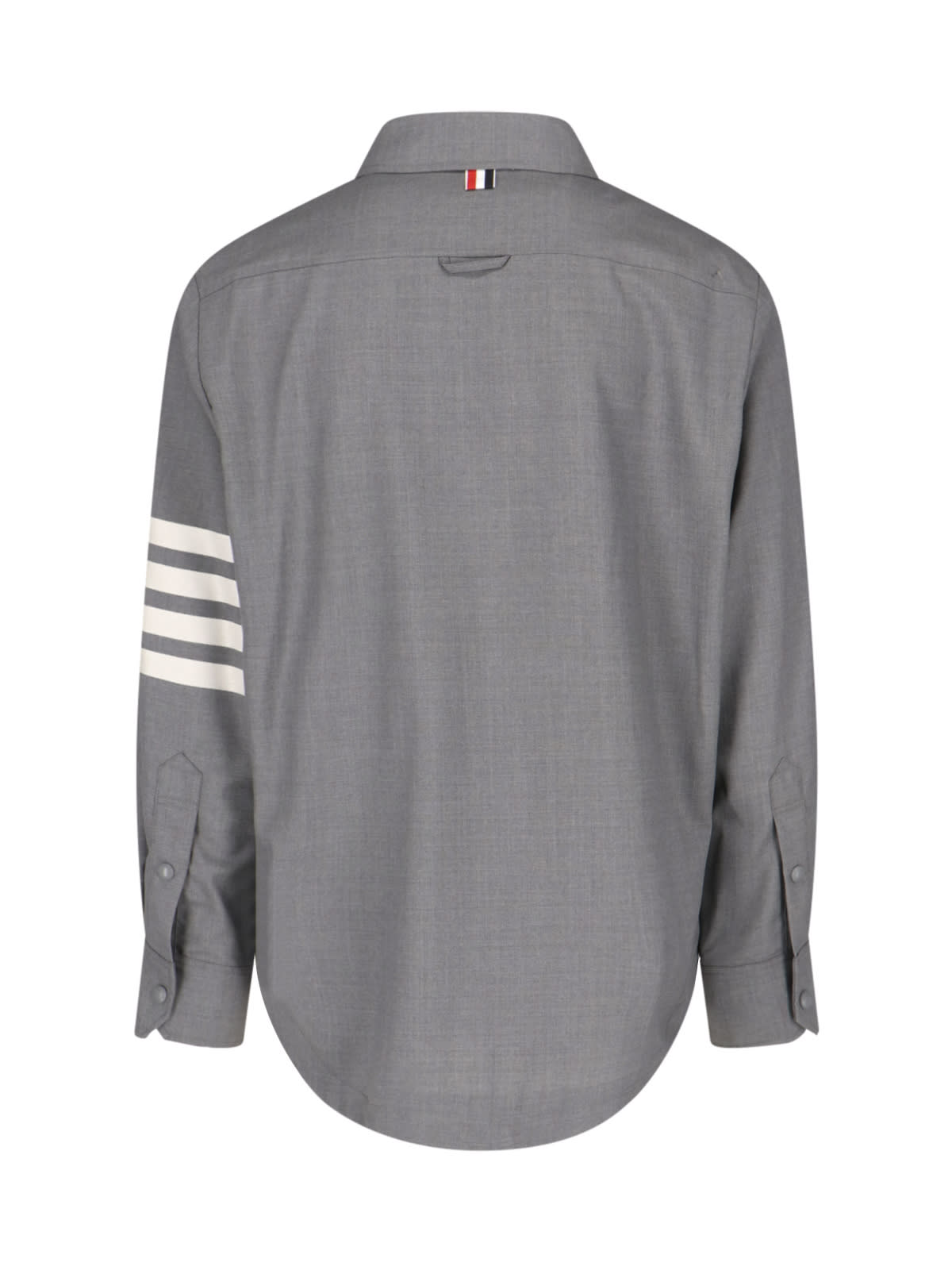 Shop Thom Browne 4-bar Shirt In Gray