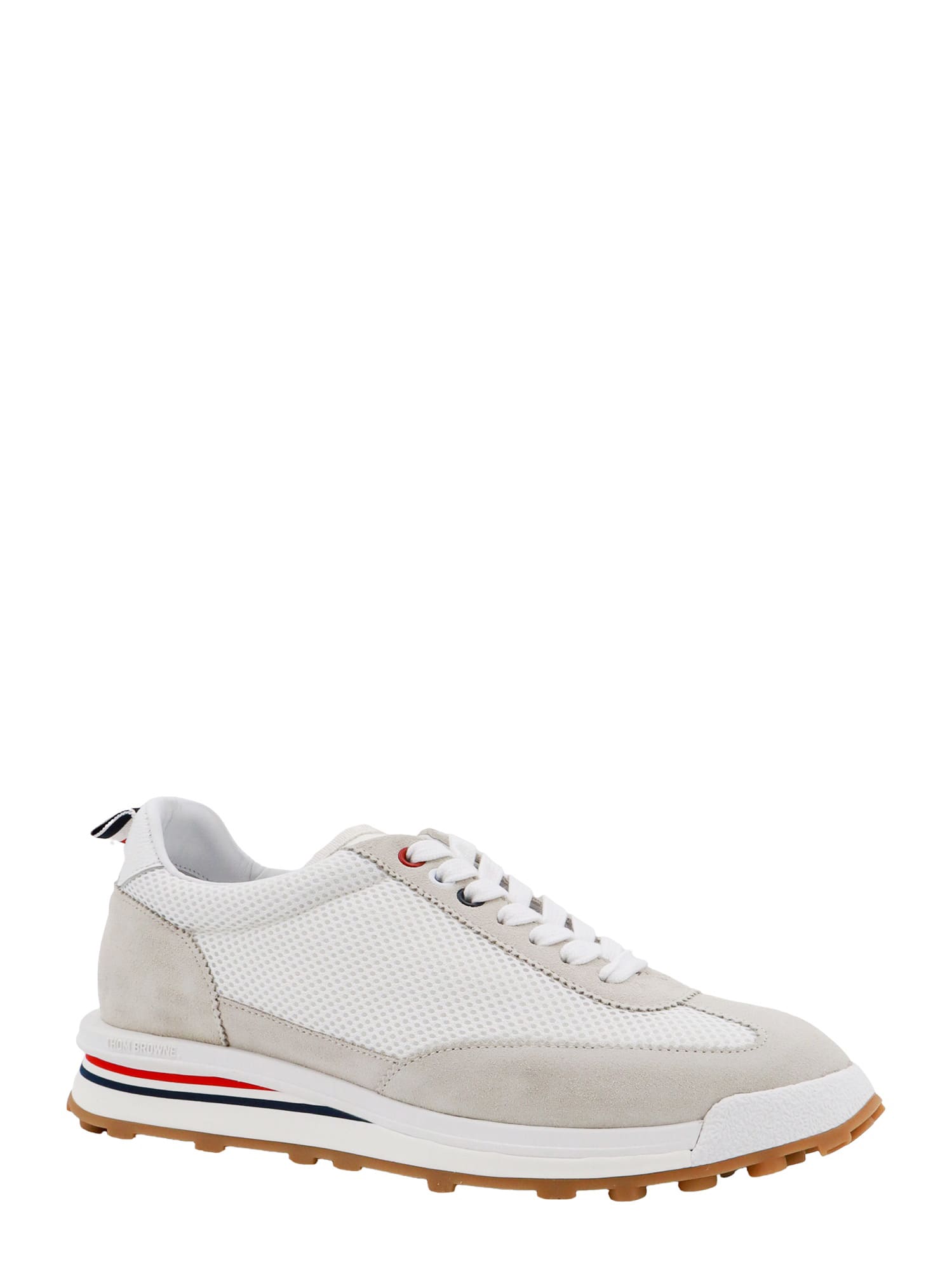 Shop Thom Browne Tech Runner Sneakers In White