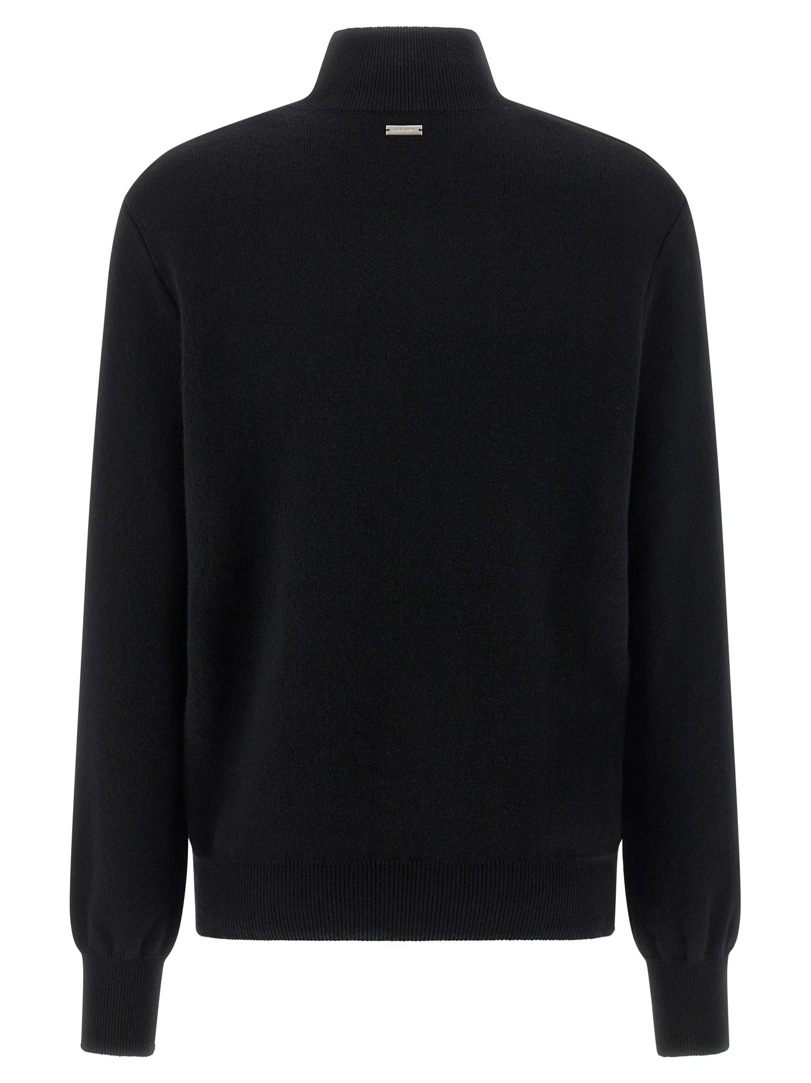Ferragamo Floral Insert Sweater Sweaters And Cardigans Black In Black