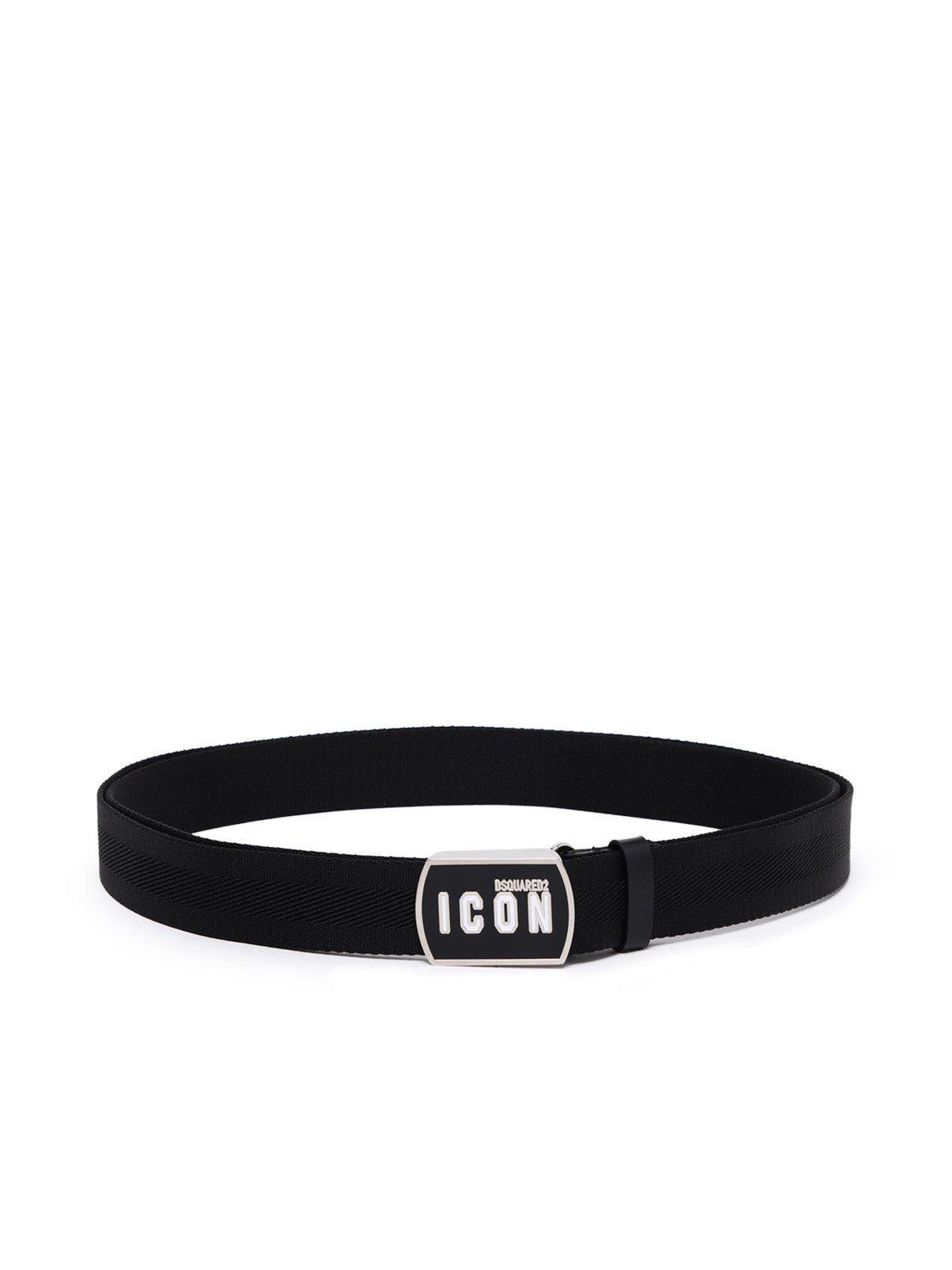 Shop Dsquared2 Logo Buckle Belt In Nero