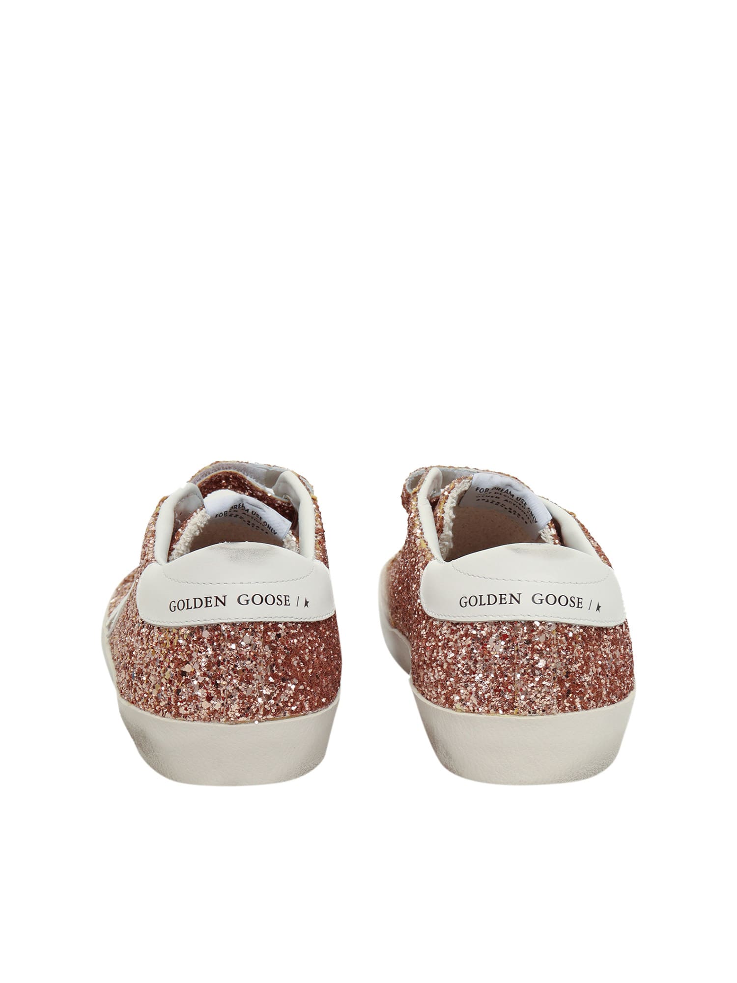 Golden Goose Old School Glitter Leather Sneakers In Pink