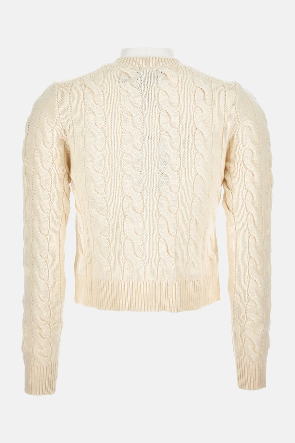 Polo Ralph Lauren Cardigan Cable Gold Btn In Neutral