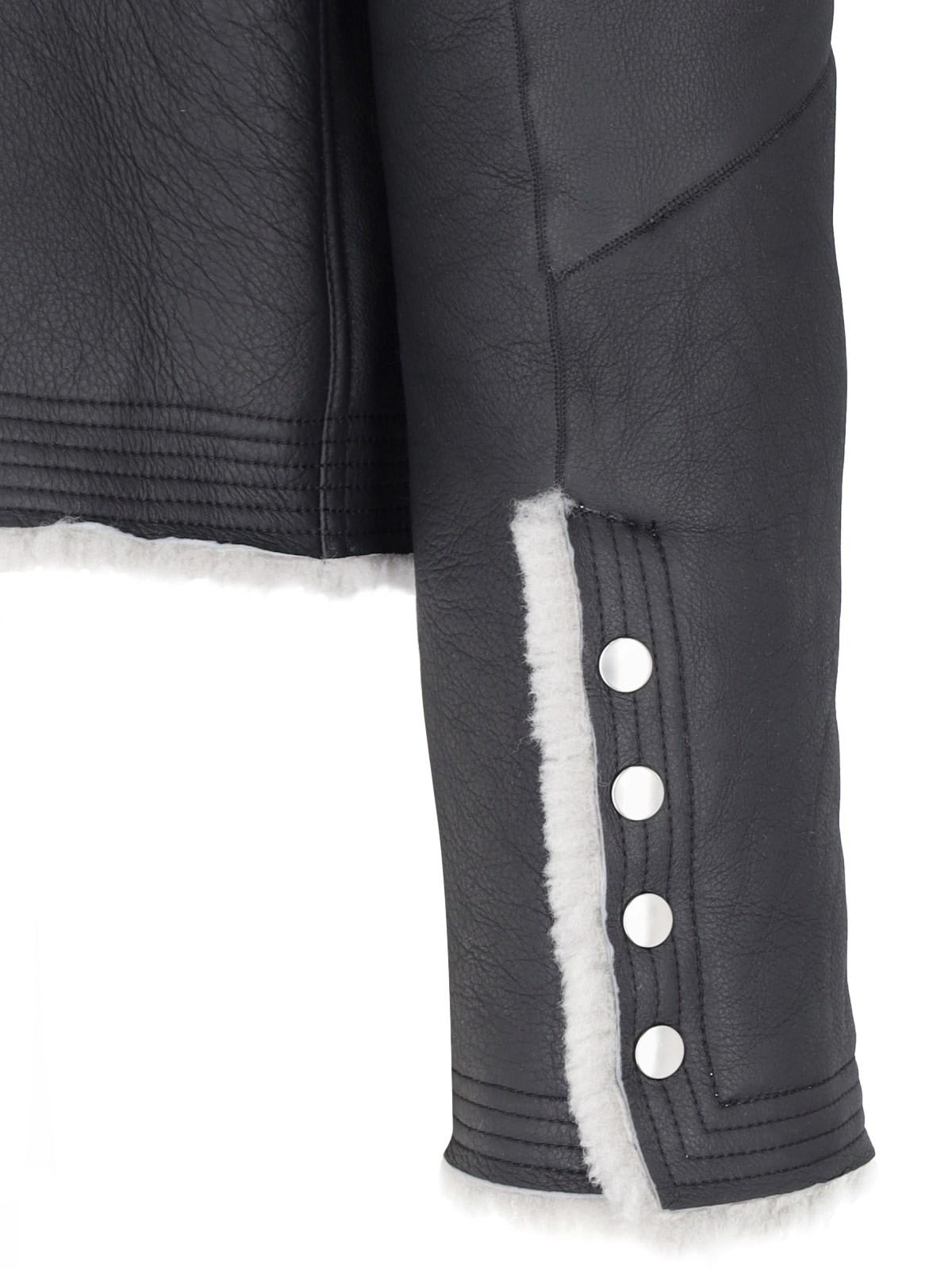 Shop Rick Owens Bauhaus Asymmetric Zip Jacket In Black/pearl