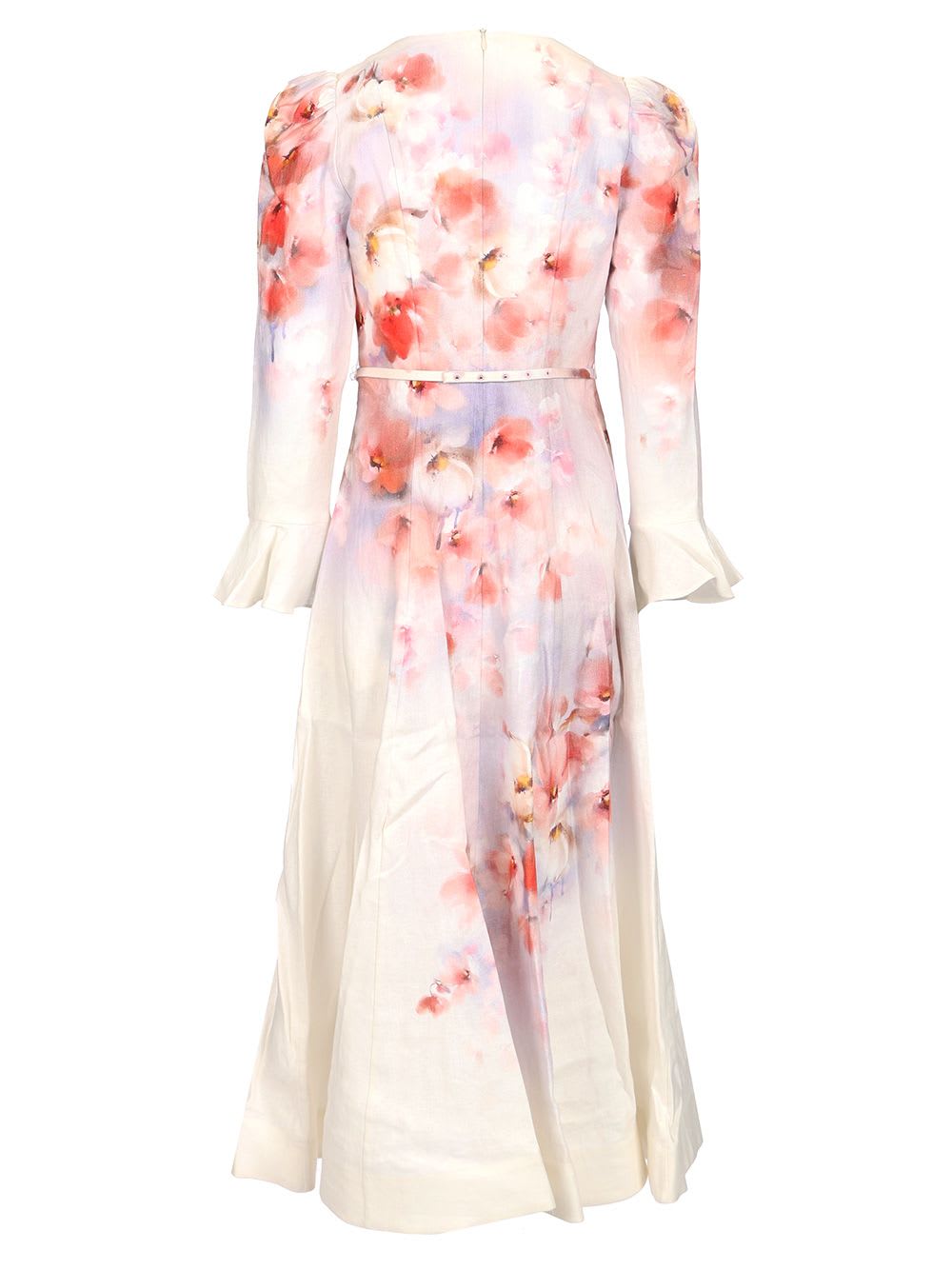 Shop Zimmermann Floral Midi Dress In Multicolour