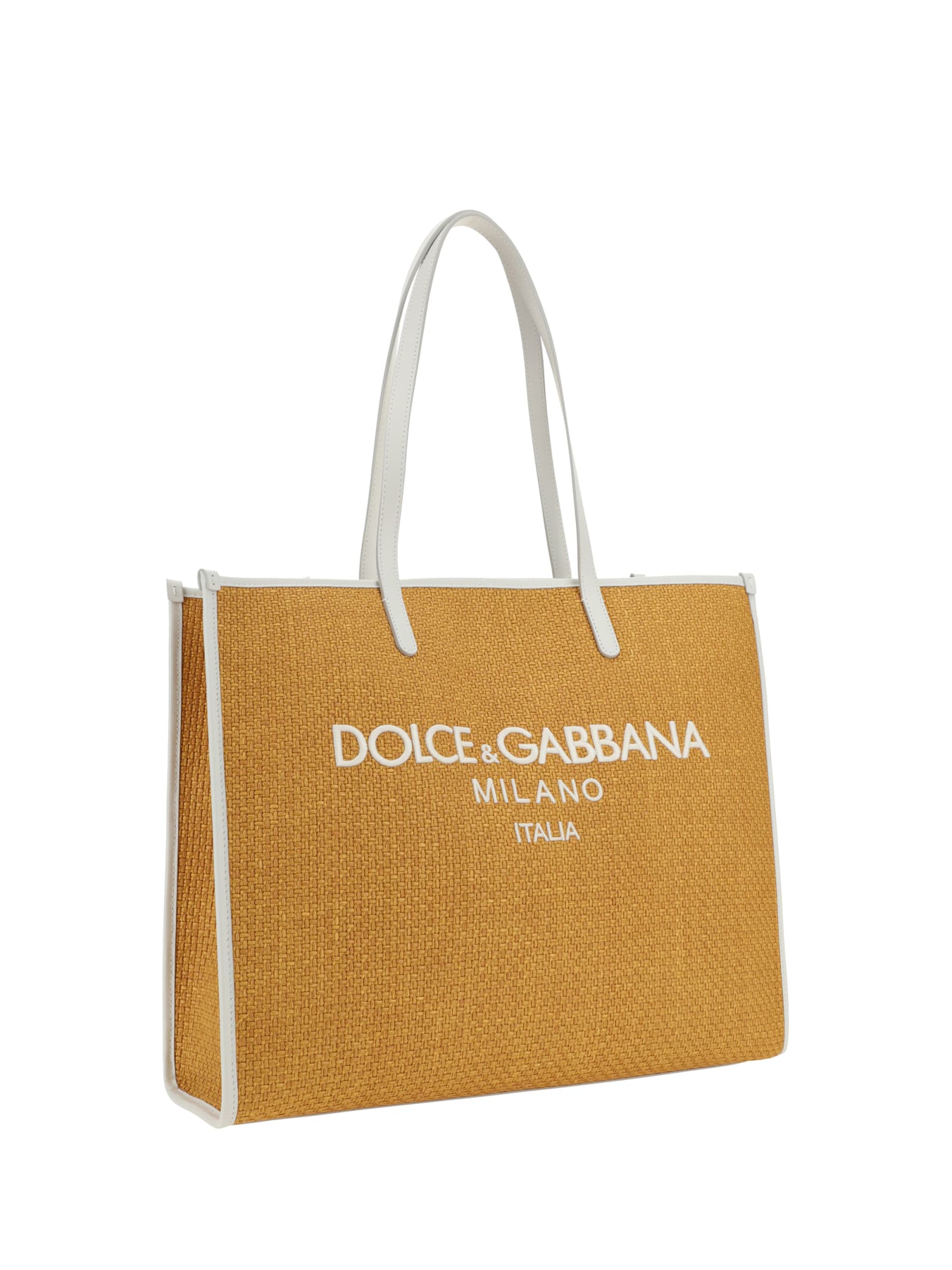 Dolce & Gabbana Shopping Shoulder Bag In Miele/latte