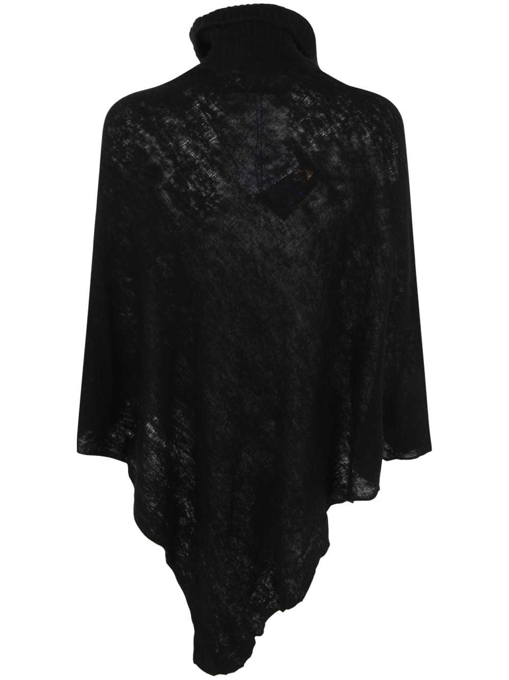 Shop Mirror In The Sky Polo Neck Poncho In Black