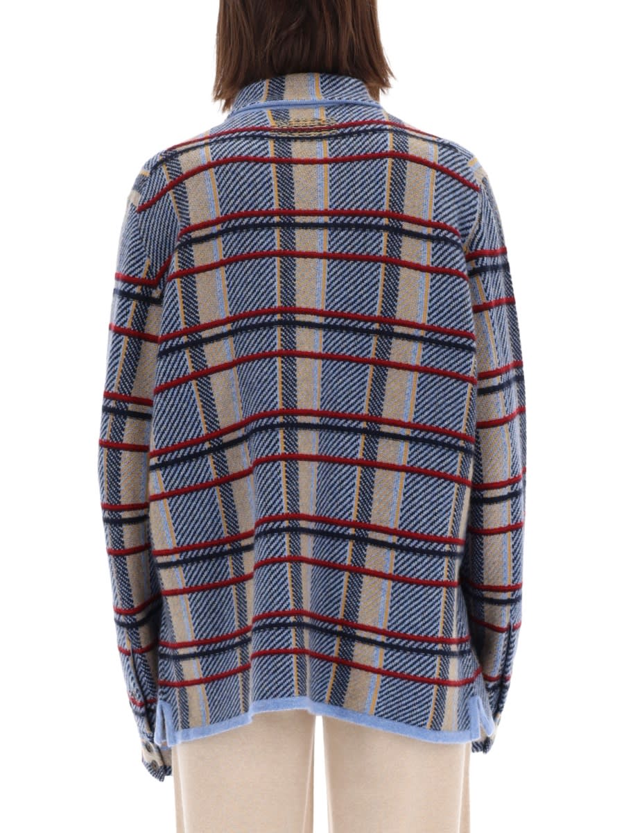 Guest In Residence Plaid Work Shirt In Blue