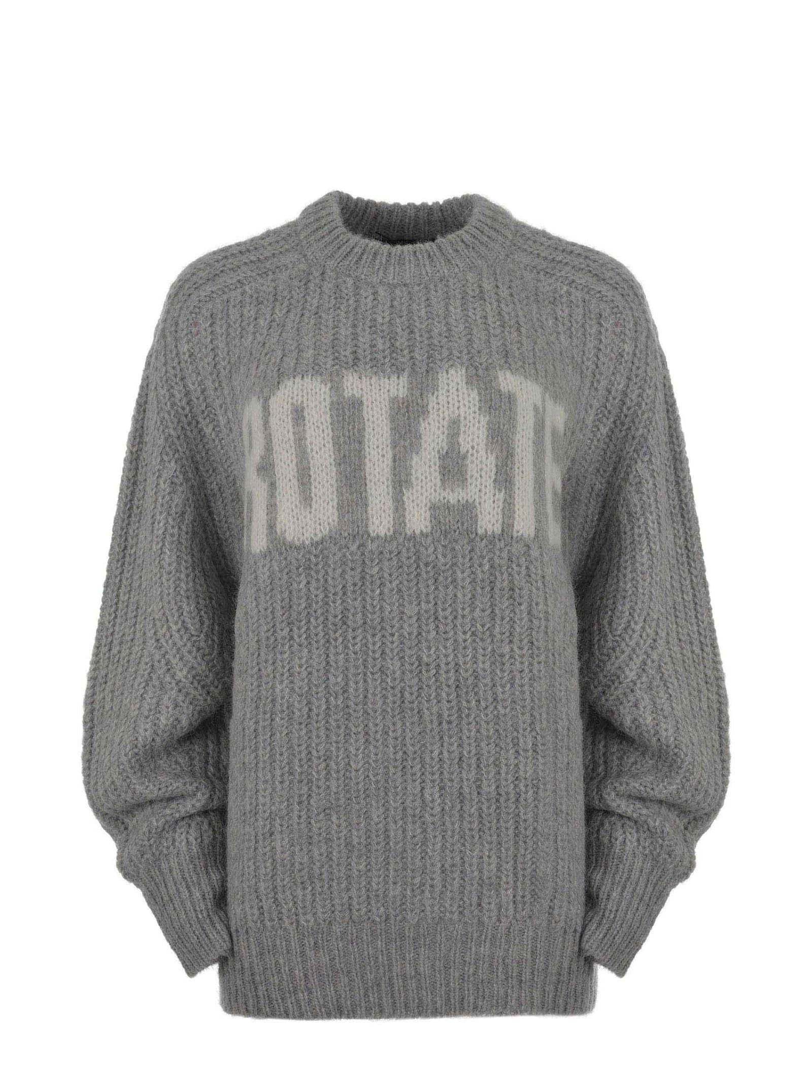 Shop Rotate Birger Christensen Sweater Rotate Made Of Wool In Grey