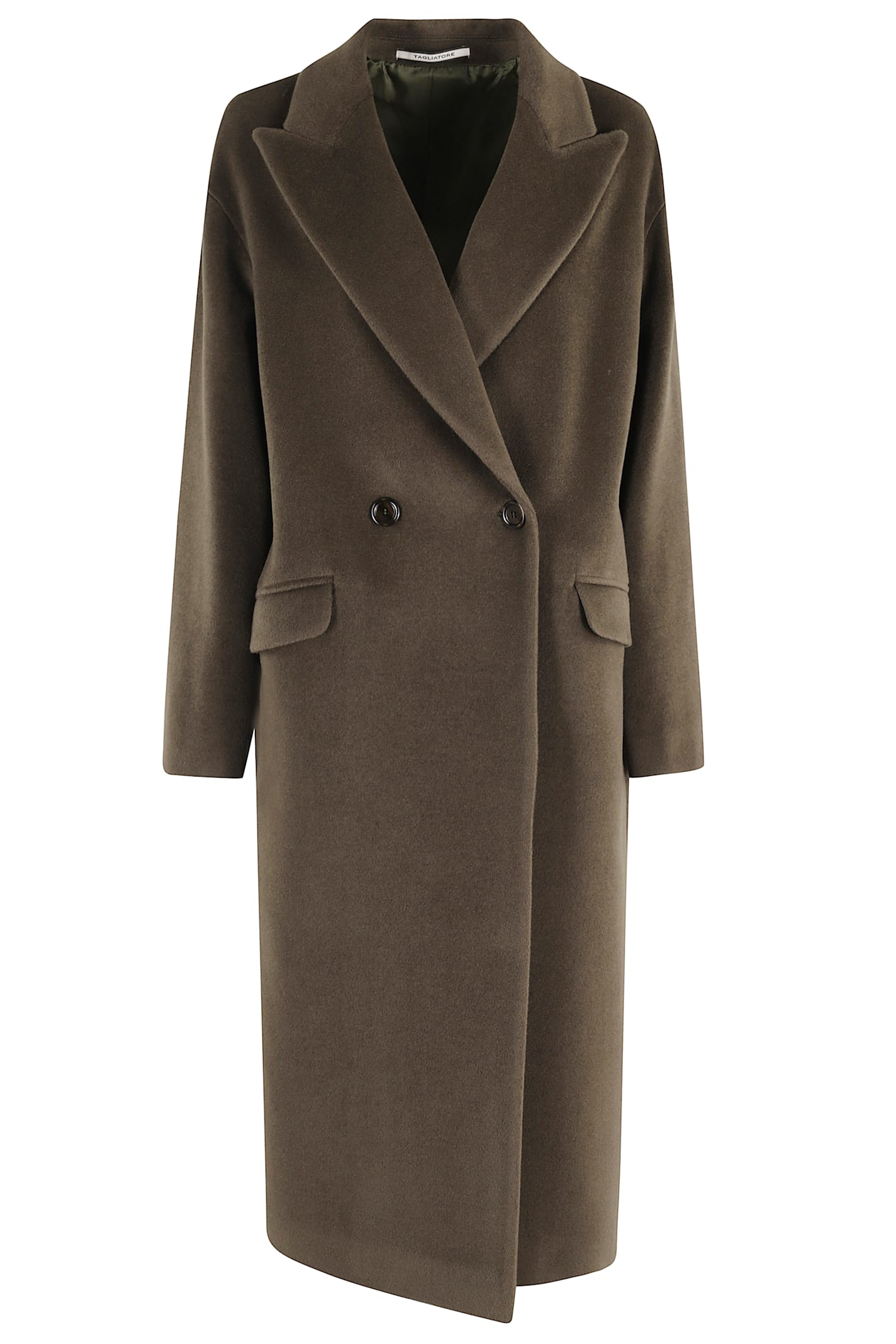 Tagliatore Double-breasted Coat In Green