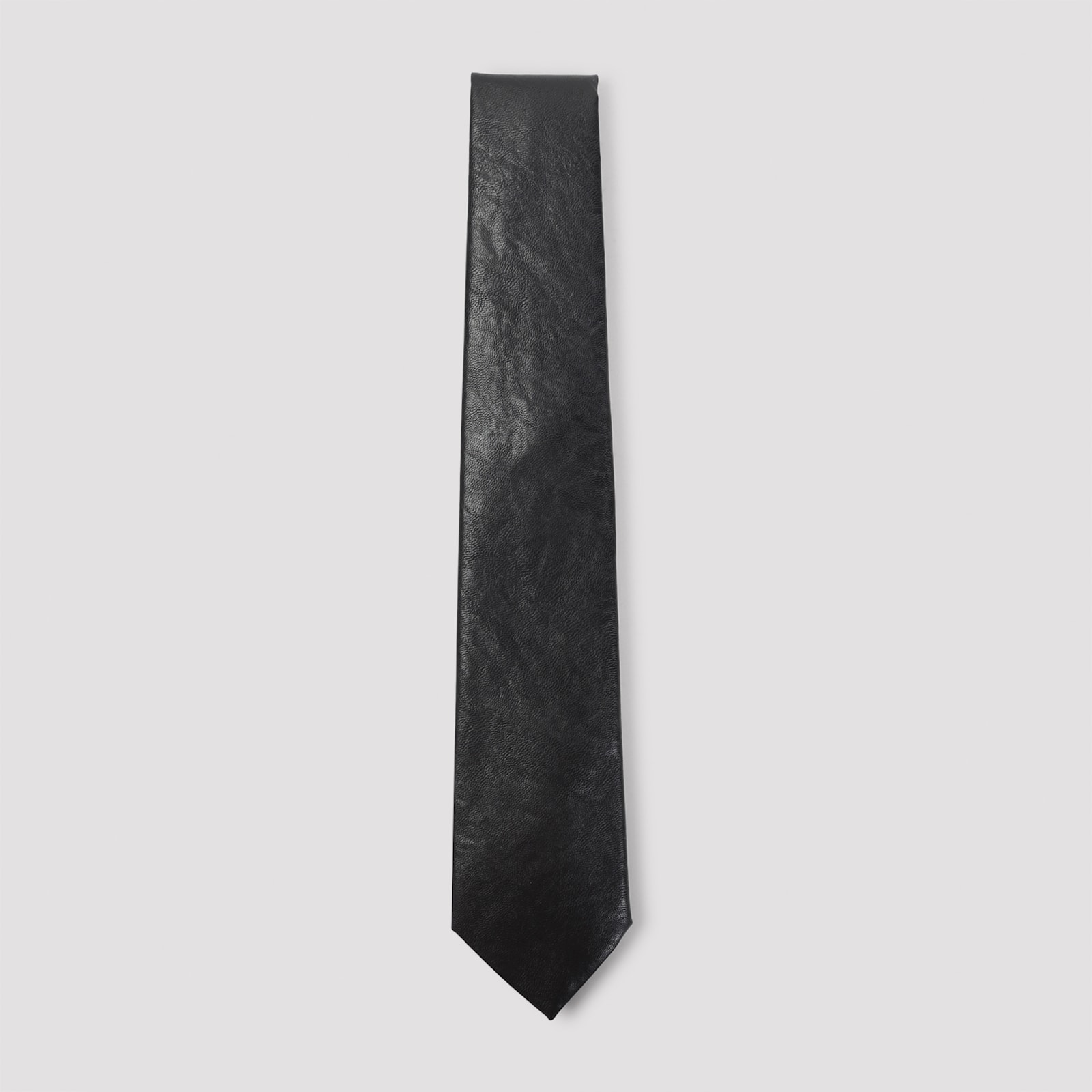 Our Legacy Textured Finish Tie Traditional Shape In Black