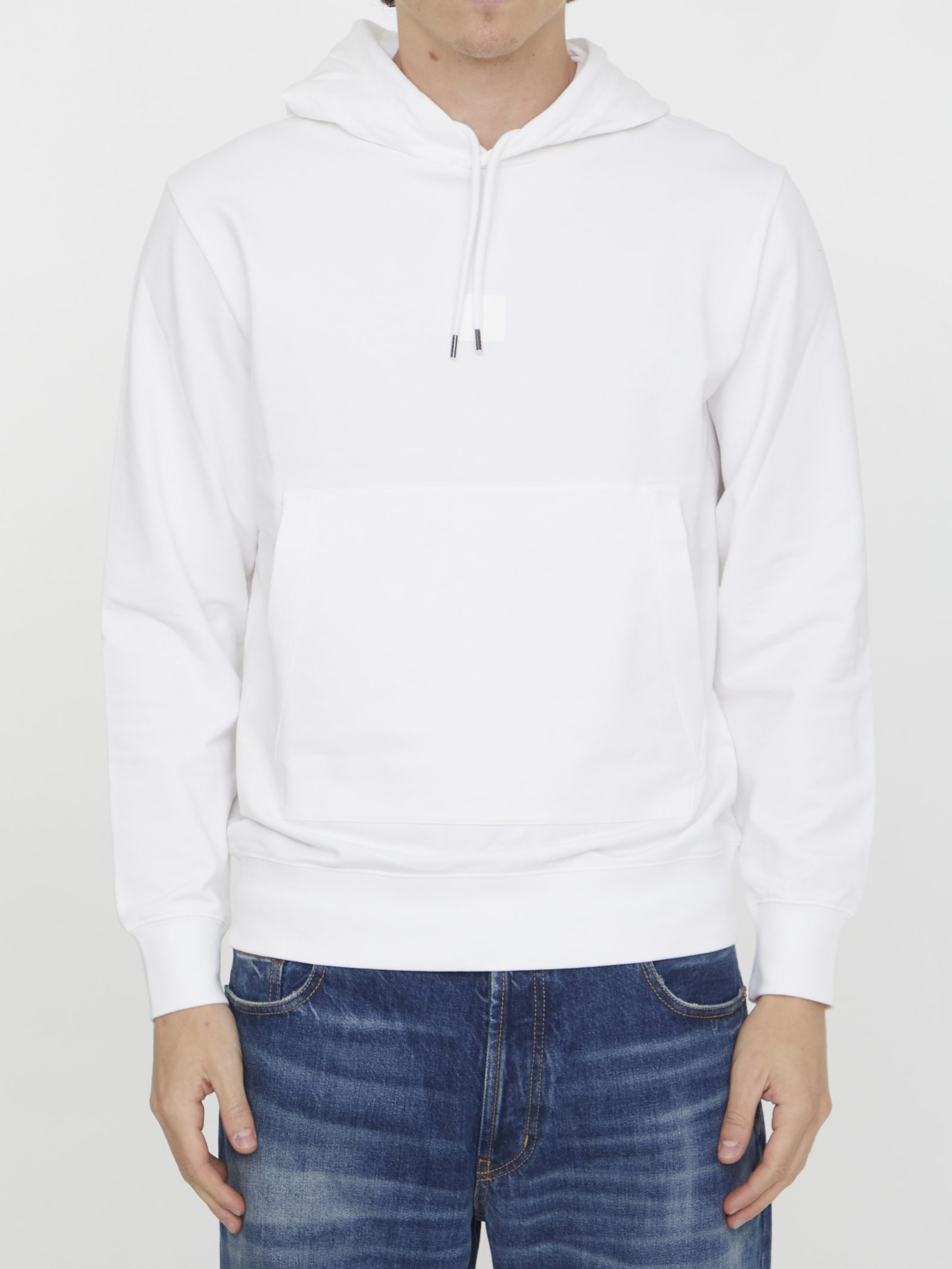 Shop C.p. Company White Cotton Hoodie