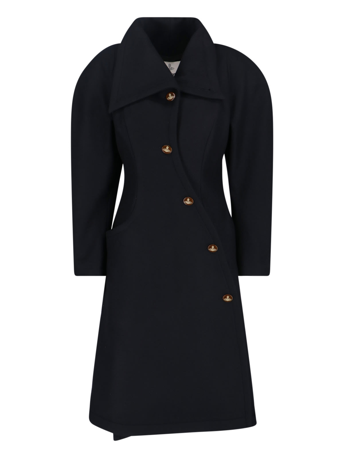 Vivienne Westwood Breeze Wool And Cashmere Coat In Black