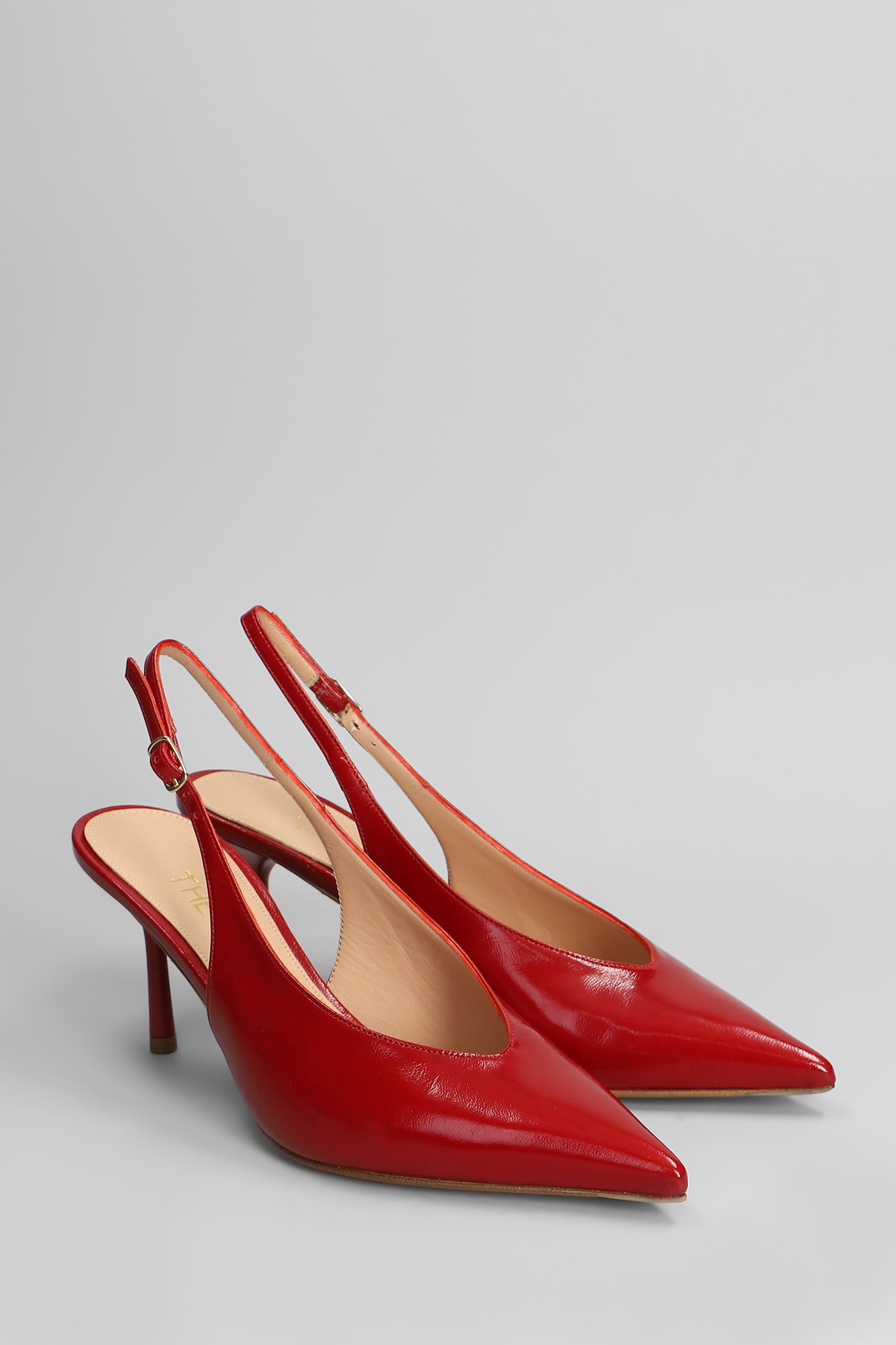 The Seller Pumps In Red Leather In Red