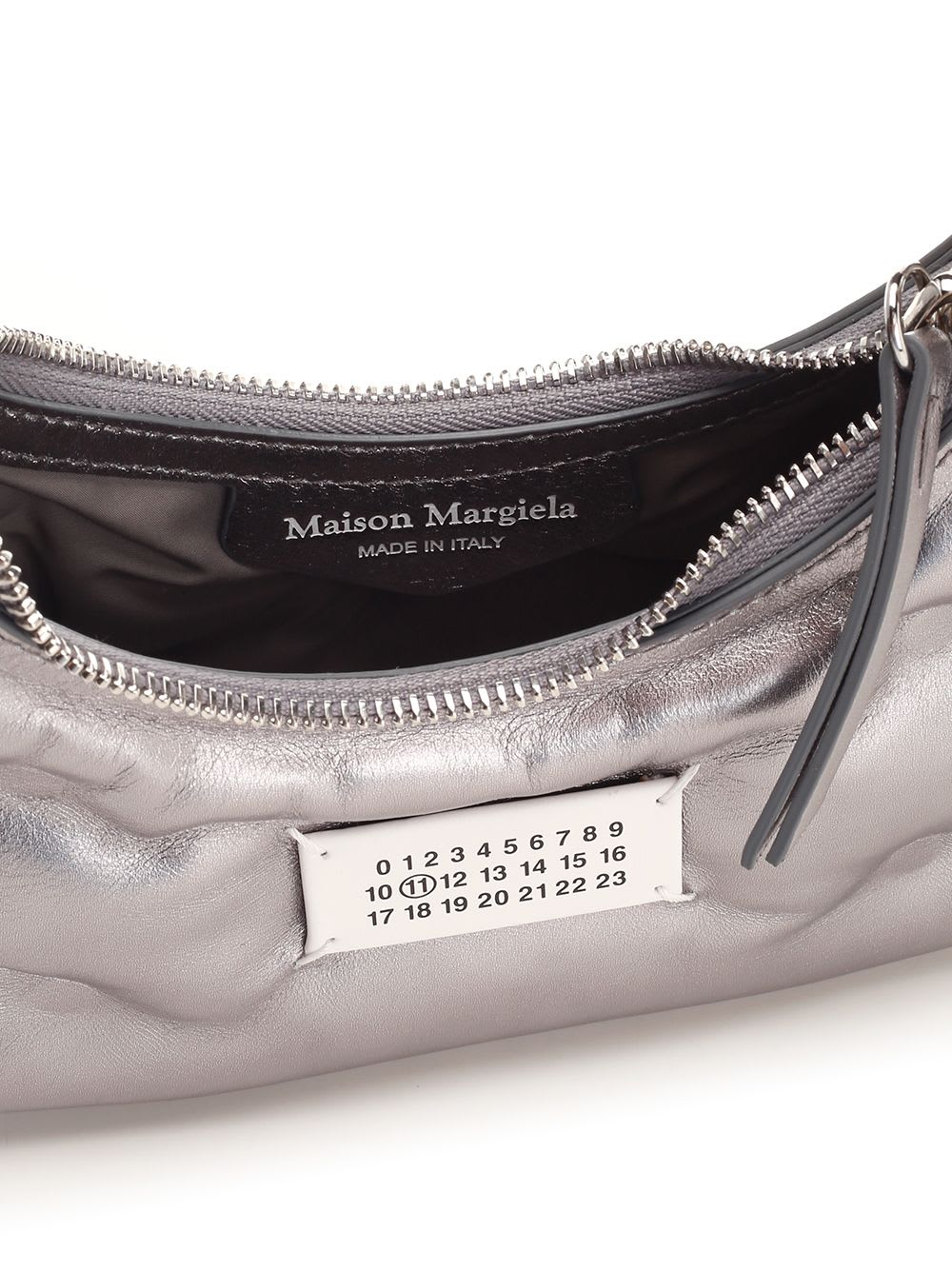 Shop Maison Margiela Glam Slam Micro Hobo Bag In Grey