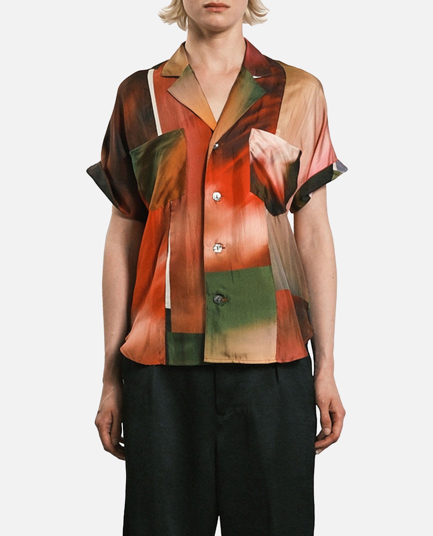 Tanaka Abstract-print Camp-collar Shirt In Multi