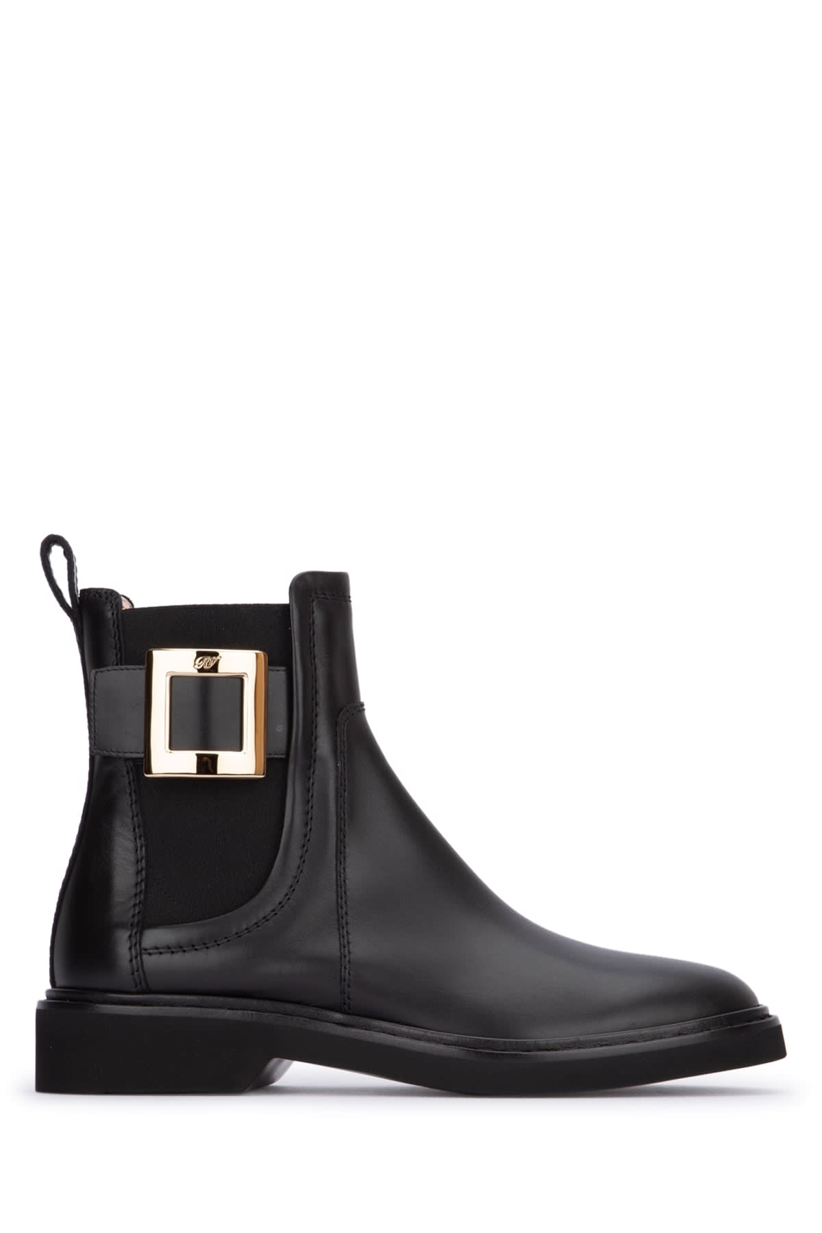 Shop Roger Vivier Viv Rangers Metal Bootie In Nero