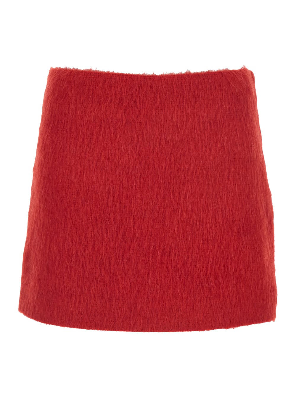 Msgm Zipper Skirt In Red