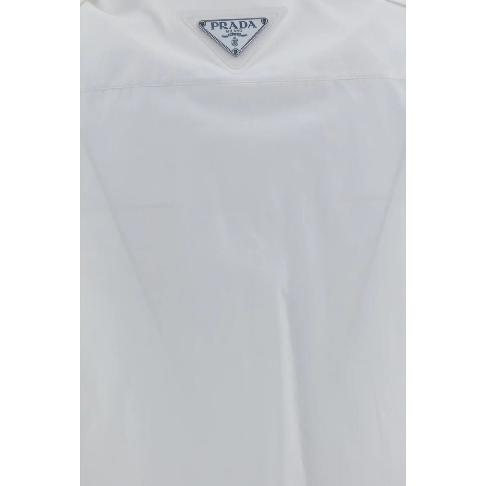 Shop Prada Cotton Shirt In White