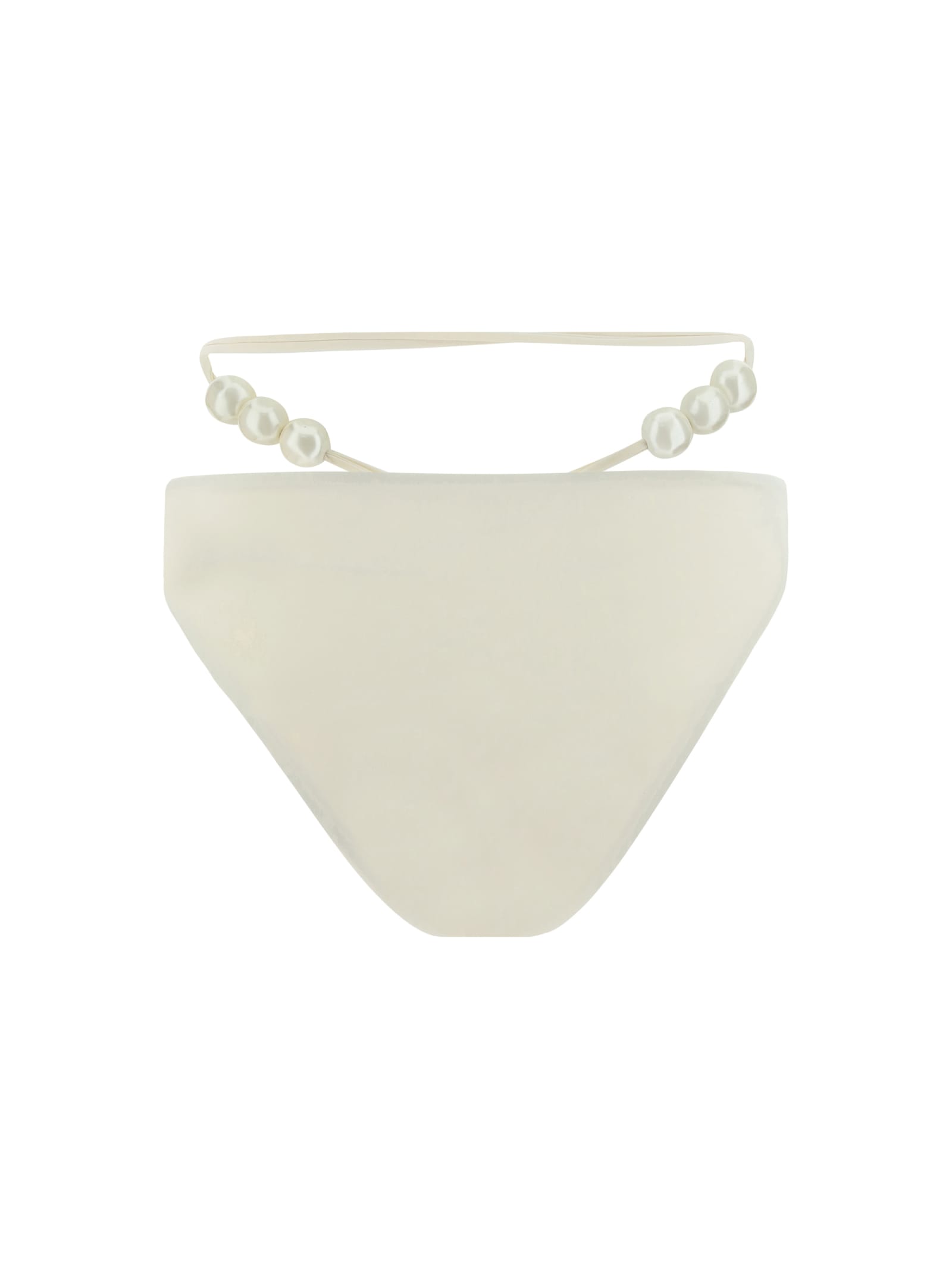 Magda Butrym Pearl-detailing Bikini Bottoms In Nude