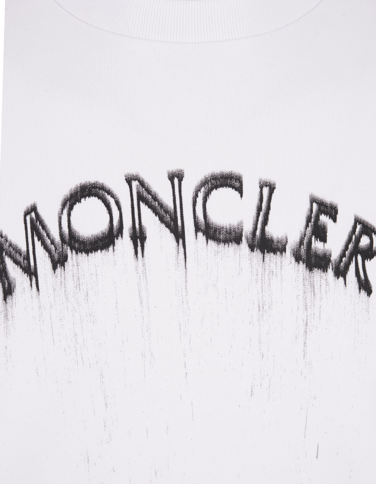 Shop Moncler White Sweatshirt With Front Logo