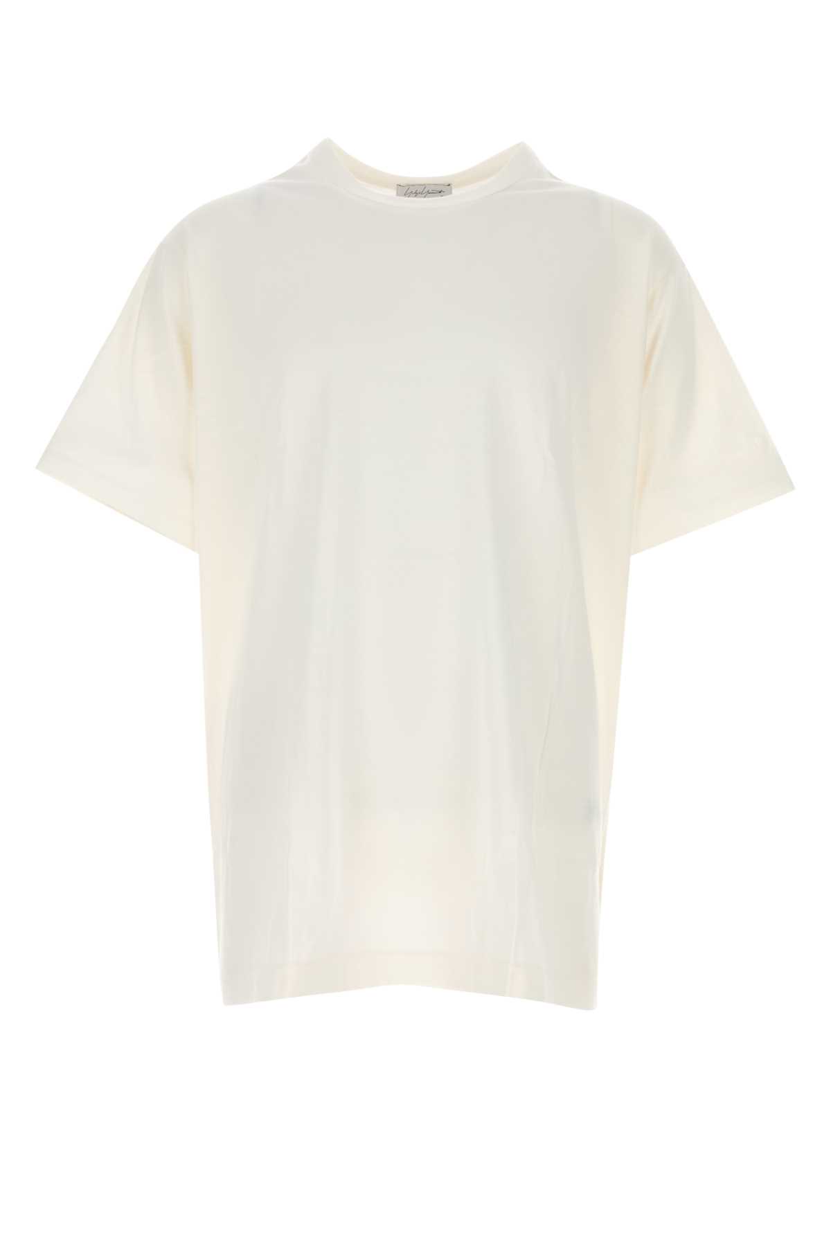 Yohji Yamamoto Oversized Graphic Print Crew Neck T-shirt In Neutral