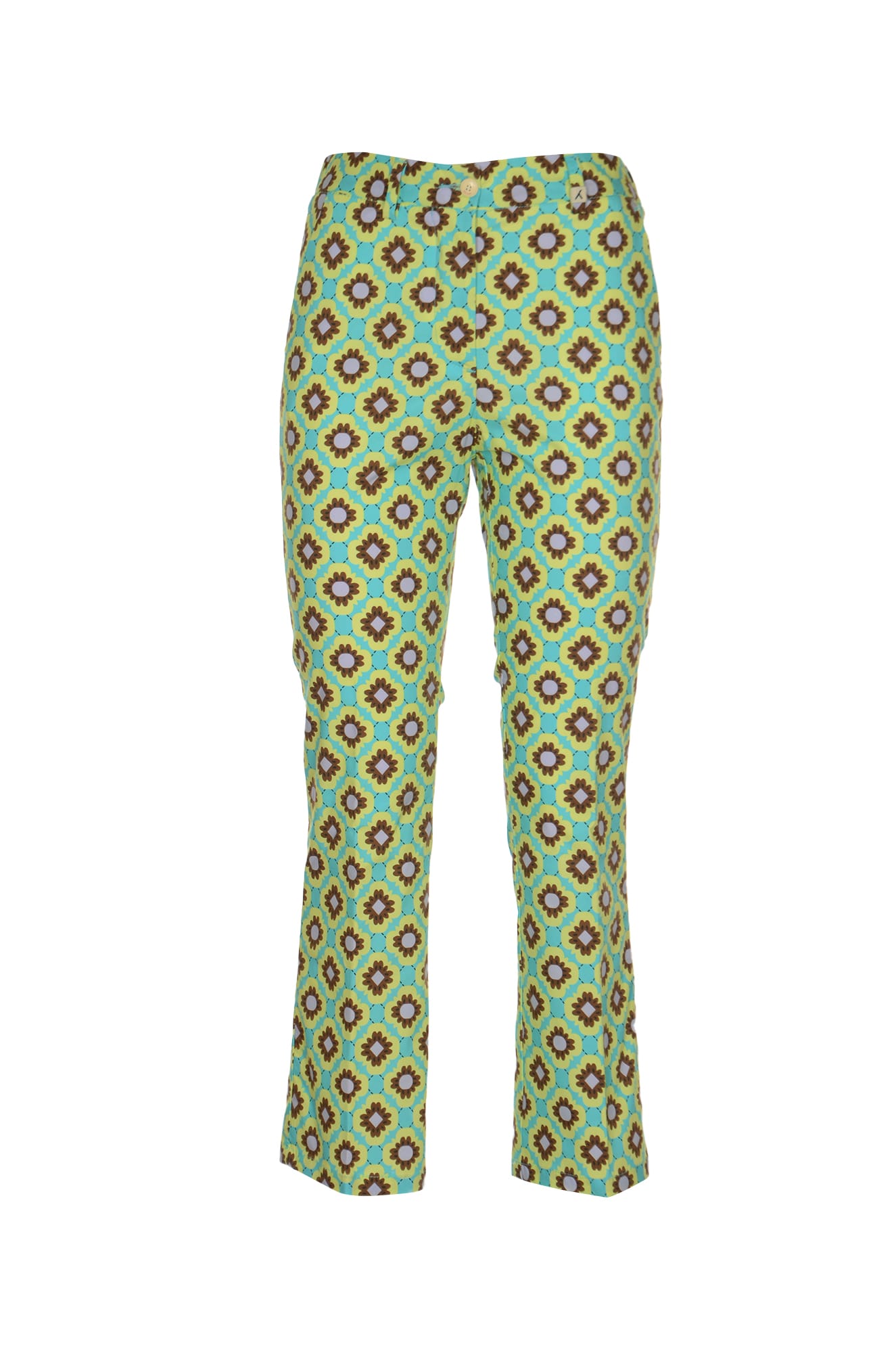 Myths Printed Fitted Trousers