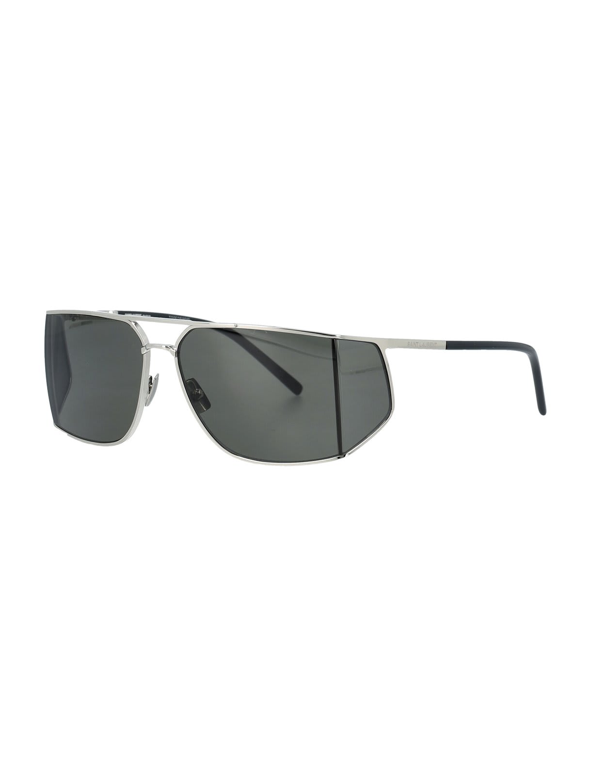 Saint Laurent Adjustable Metal Frame Sunglasses With Dark Lenses