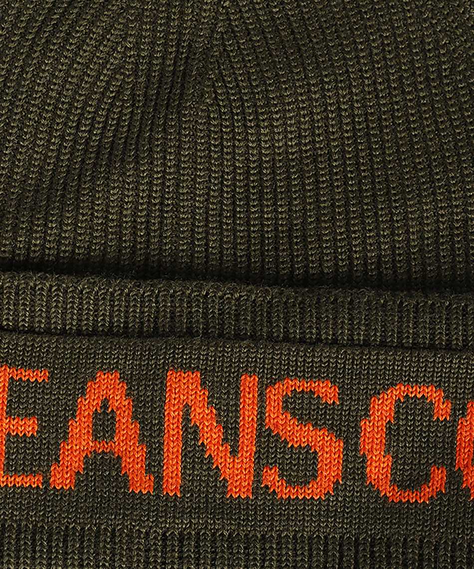 Versace Jeans Couture Logo-embroidered Beanie In Green
