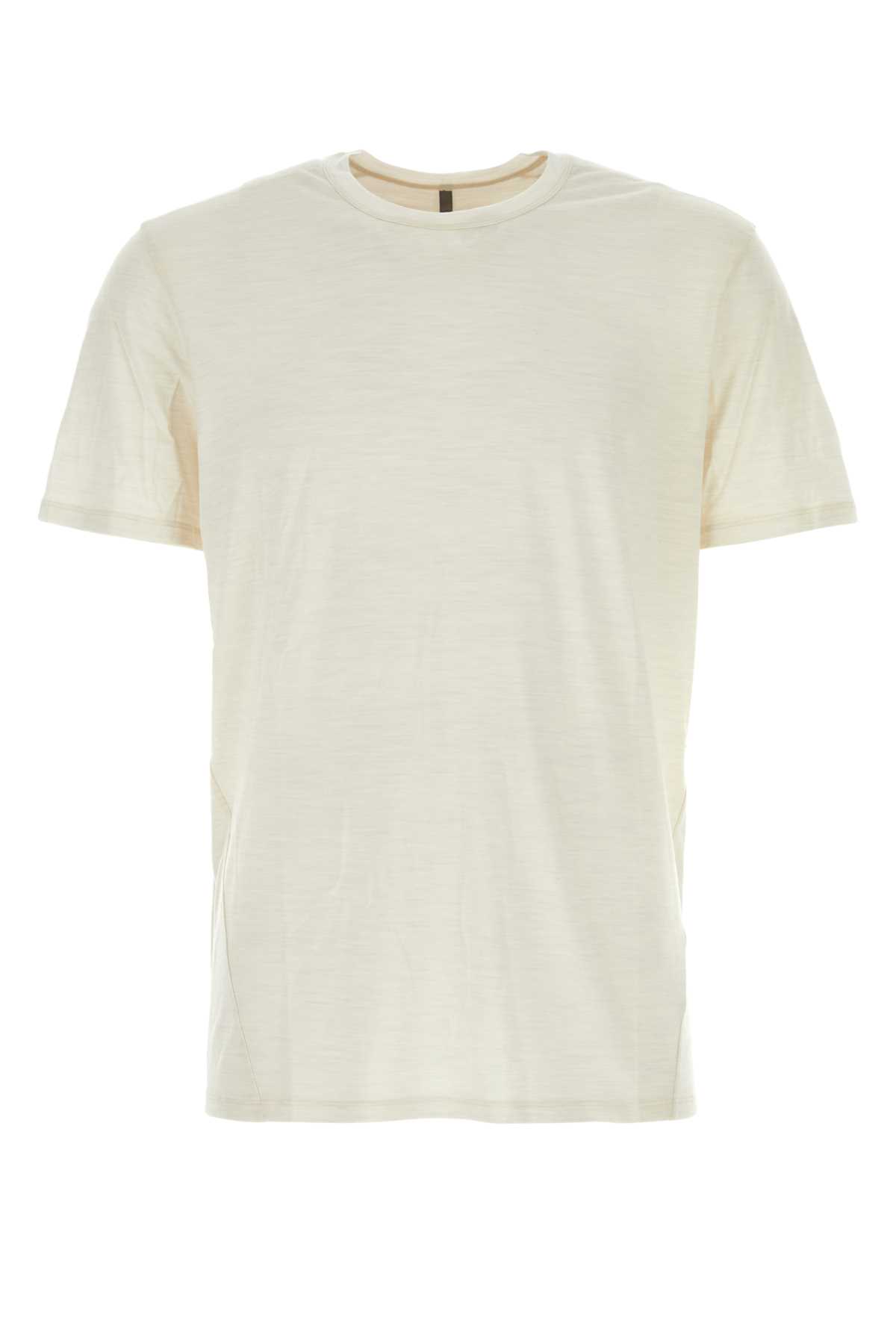 Ivory Wool Blend Frame T-shirt