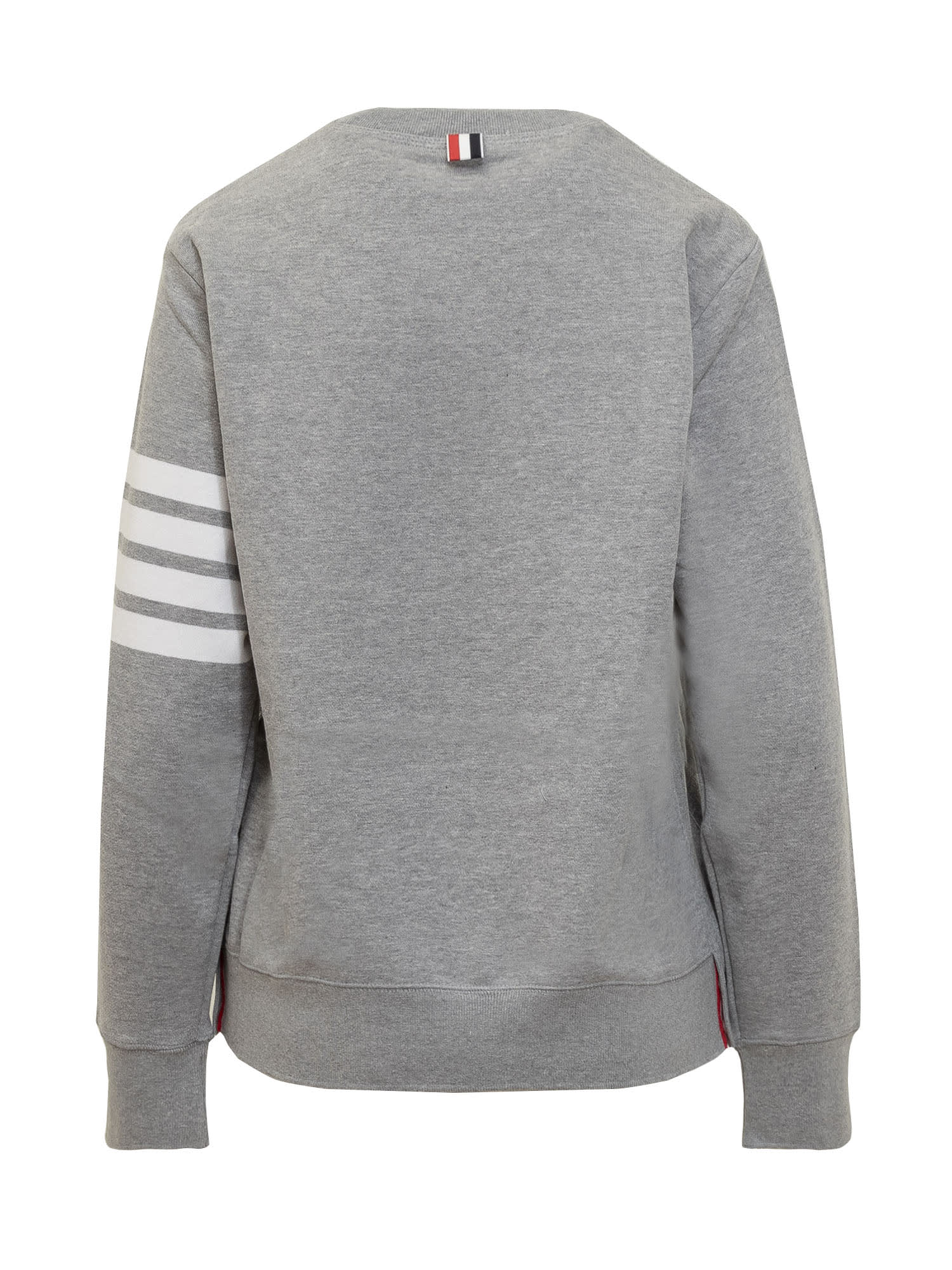 Shop Thom Browne 4-bar Sweatshirt In Light Grey