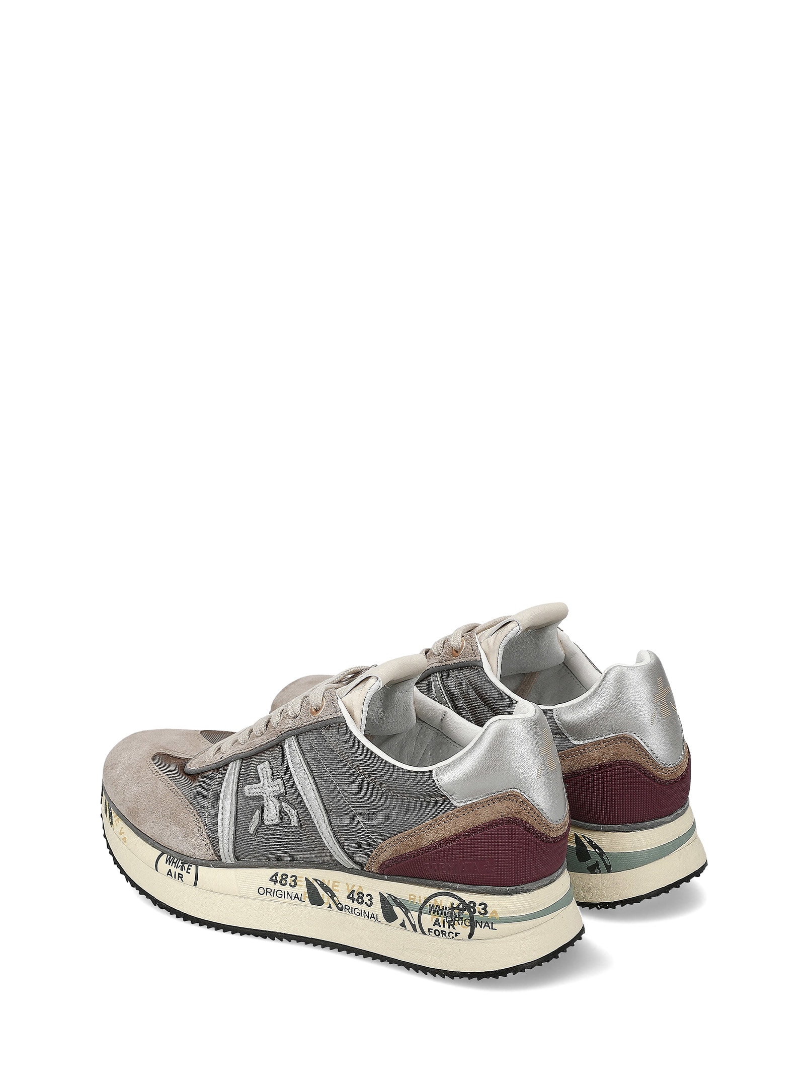 Shop White Premiata Sneaker Conny 6979 Grey In Grigio