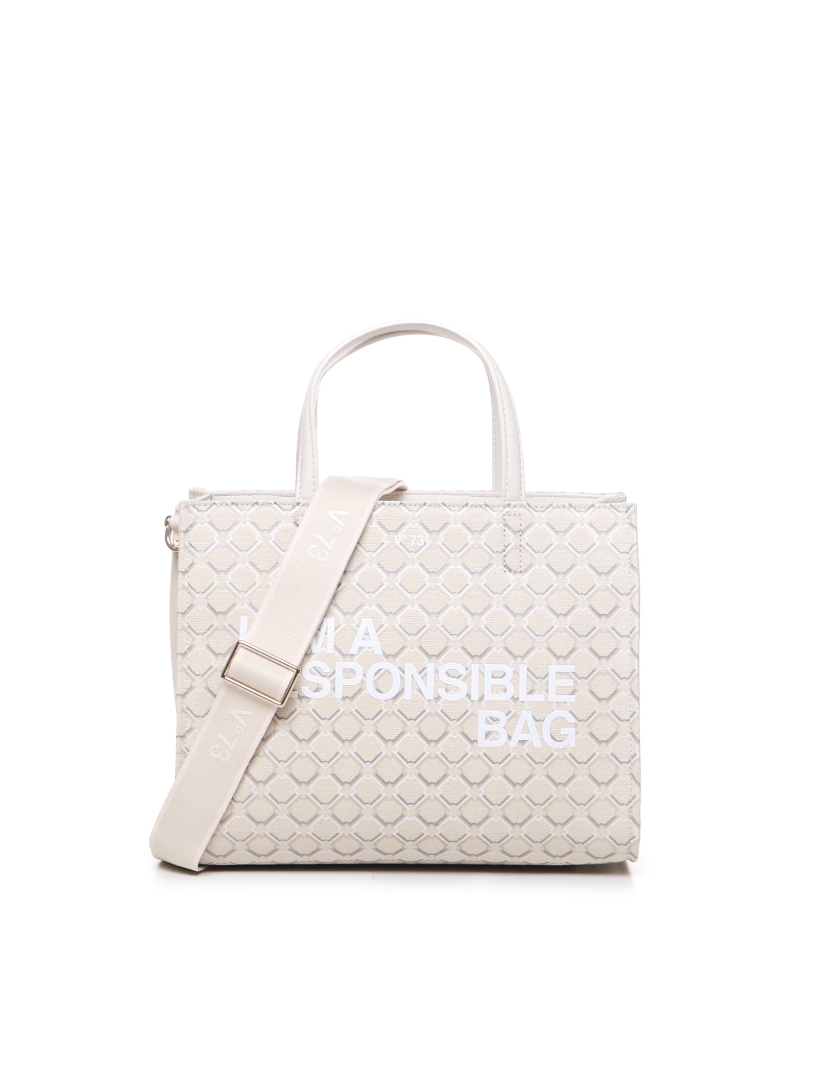 Shop V73 Shopping Bag Responsibility In Offwhite