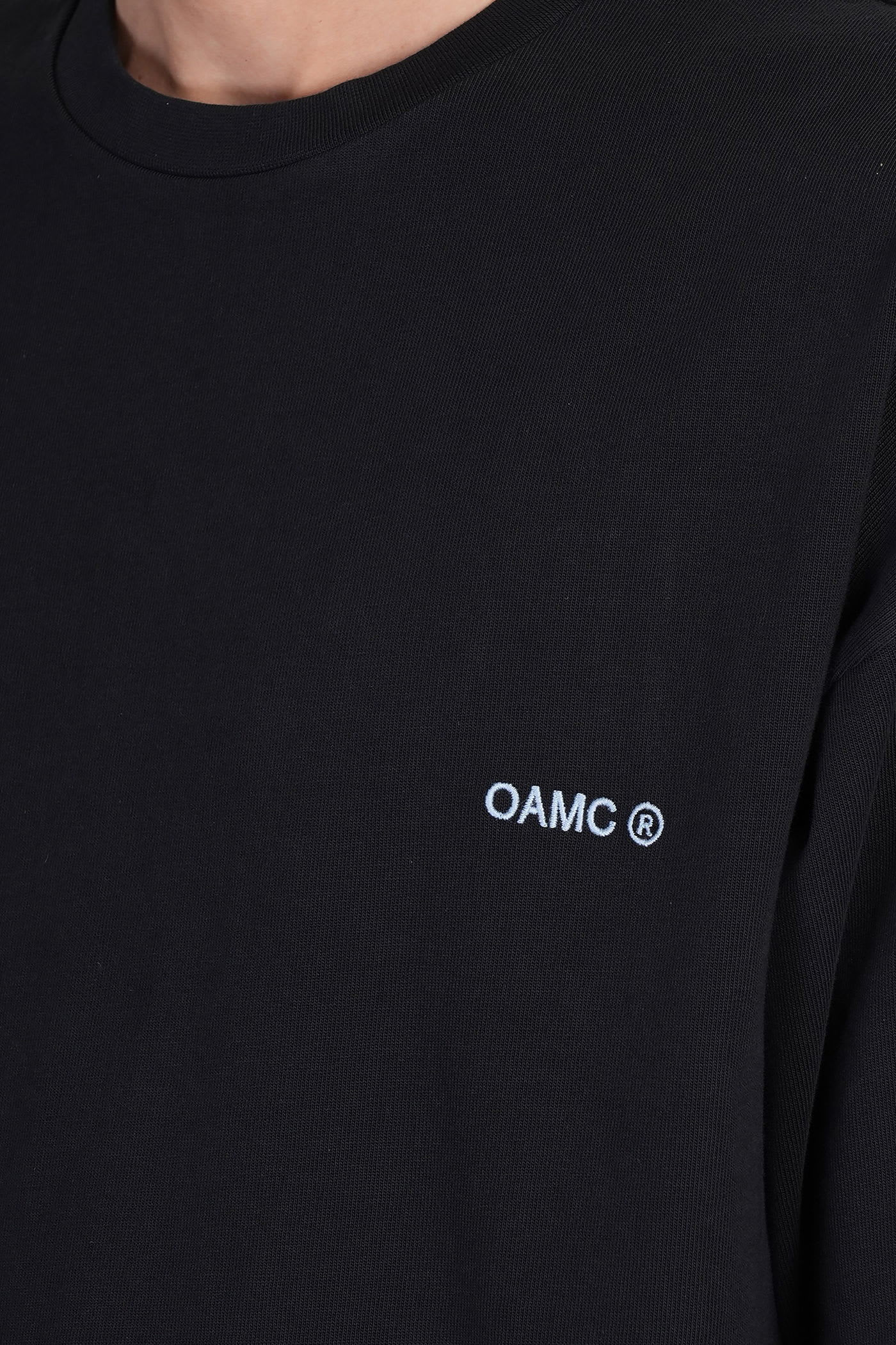Oamc T-shirt In Black Cotton In Black