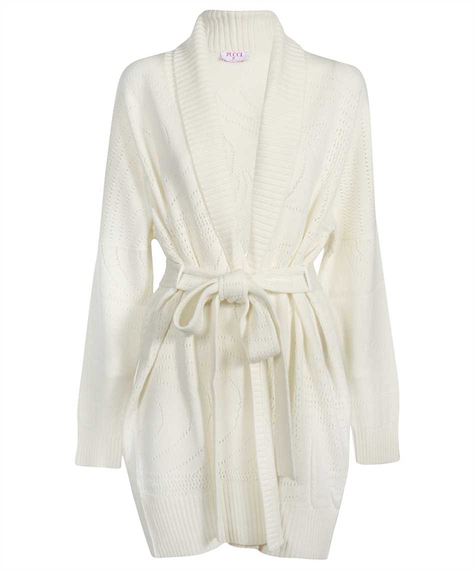 Shop Pucci Cashmere Cardigan In White