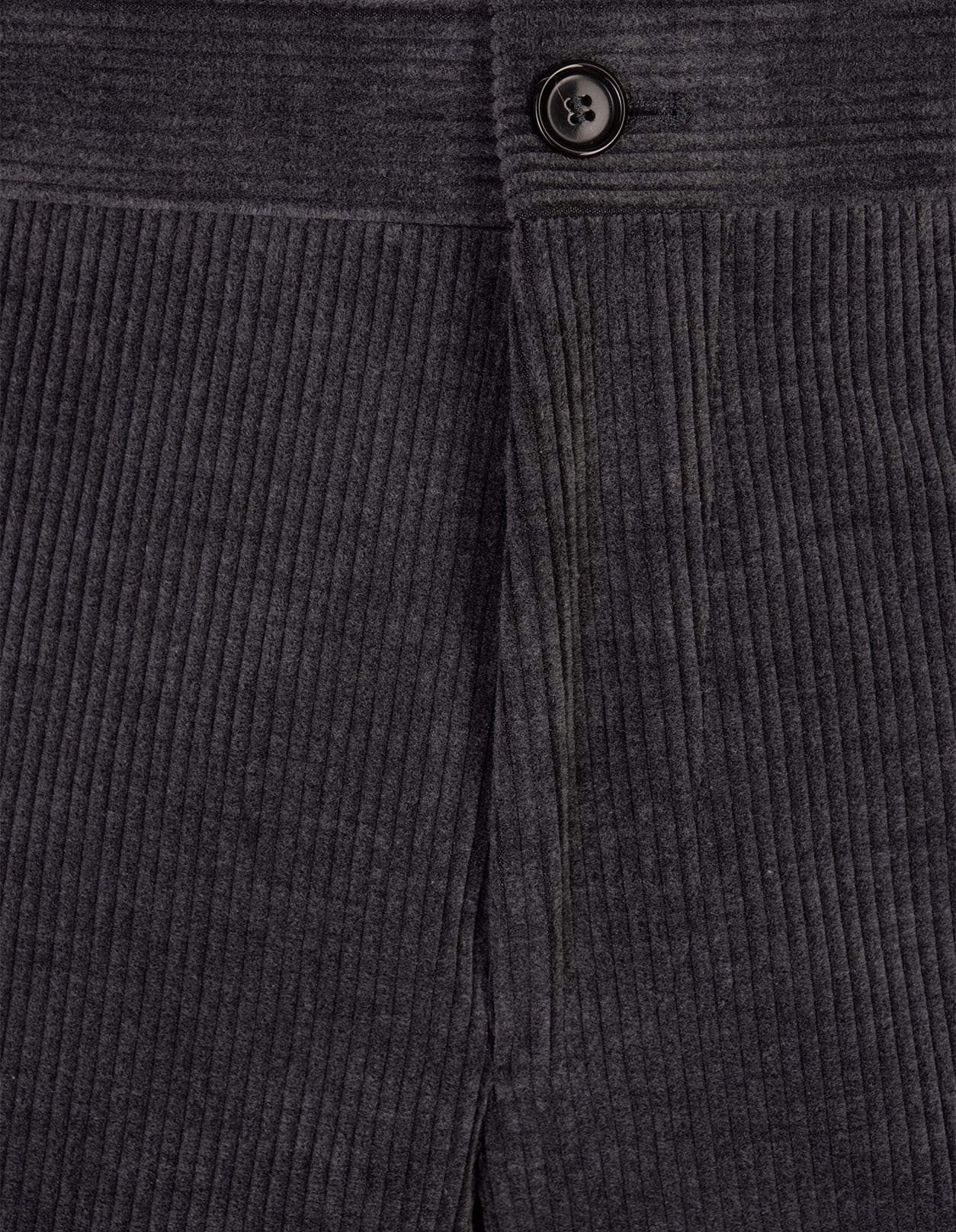 Shop Hugo Boss Anthracite Corduroy Cargo Trousers In Grey