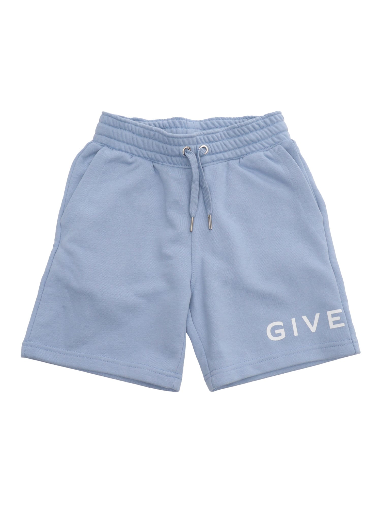 Shop Givenchy Terry Shorts In Blue