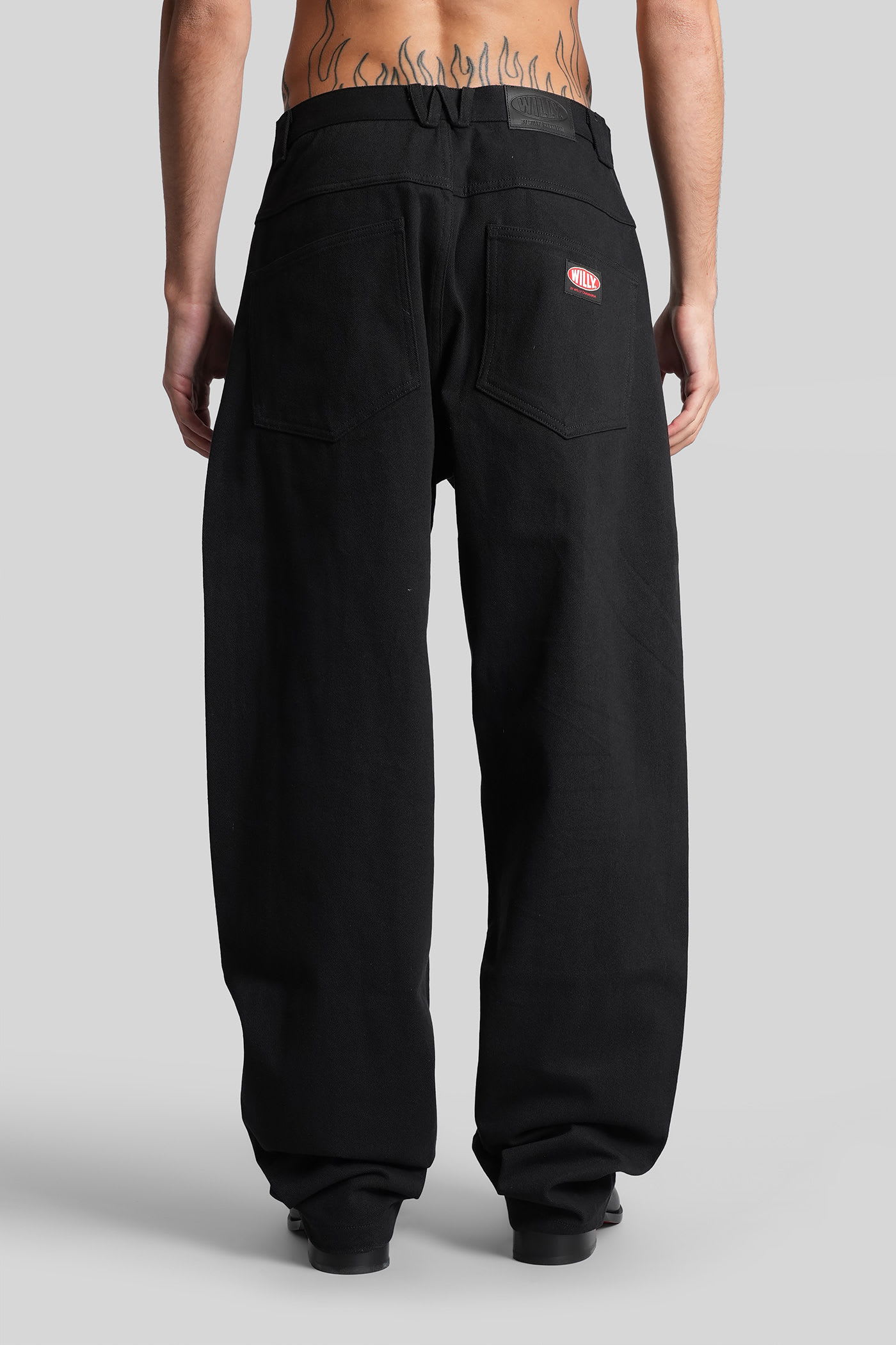 Willy Chavarria Bad Boy Jean Jeans In Black Cotton In Black