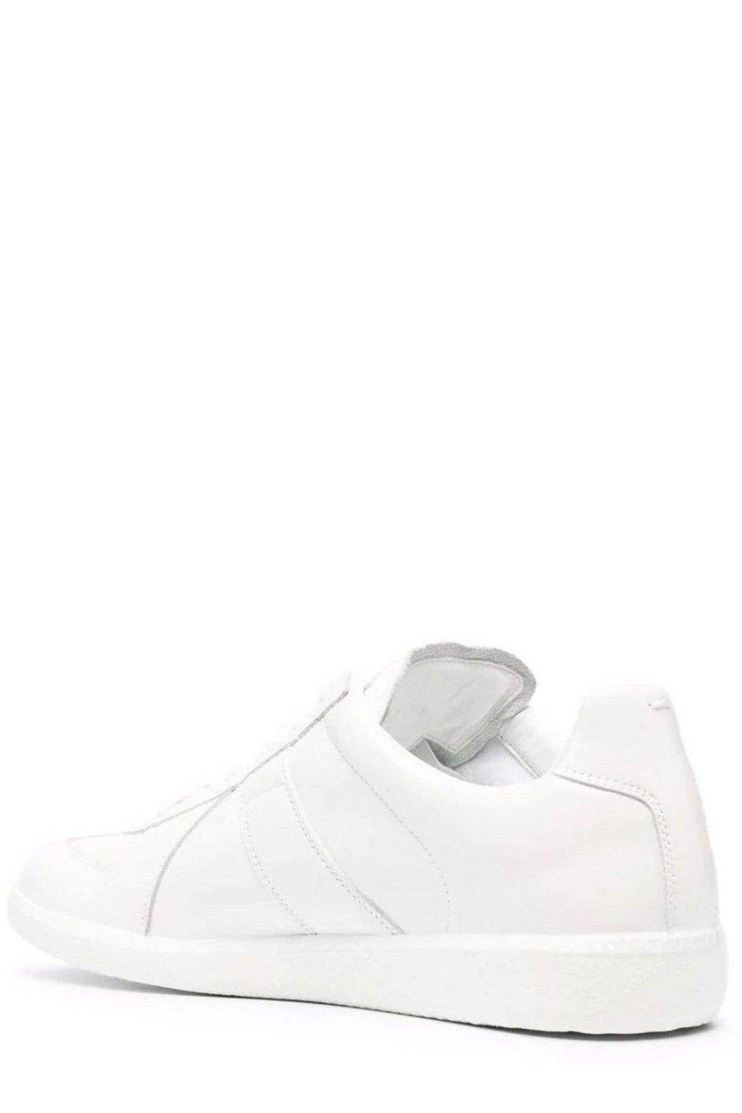 Shop Maison Margiela Replica Lace-up Sneakers In White