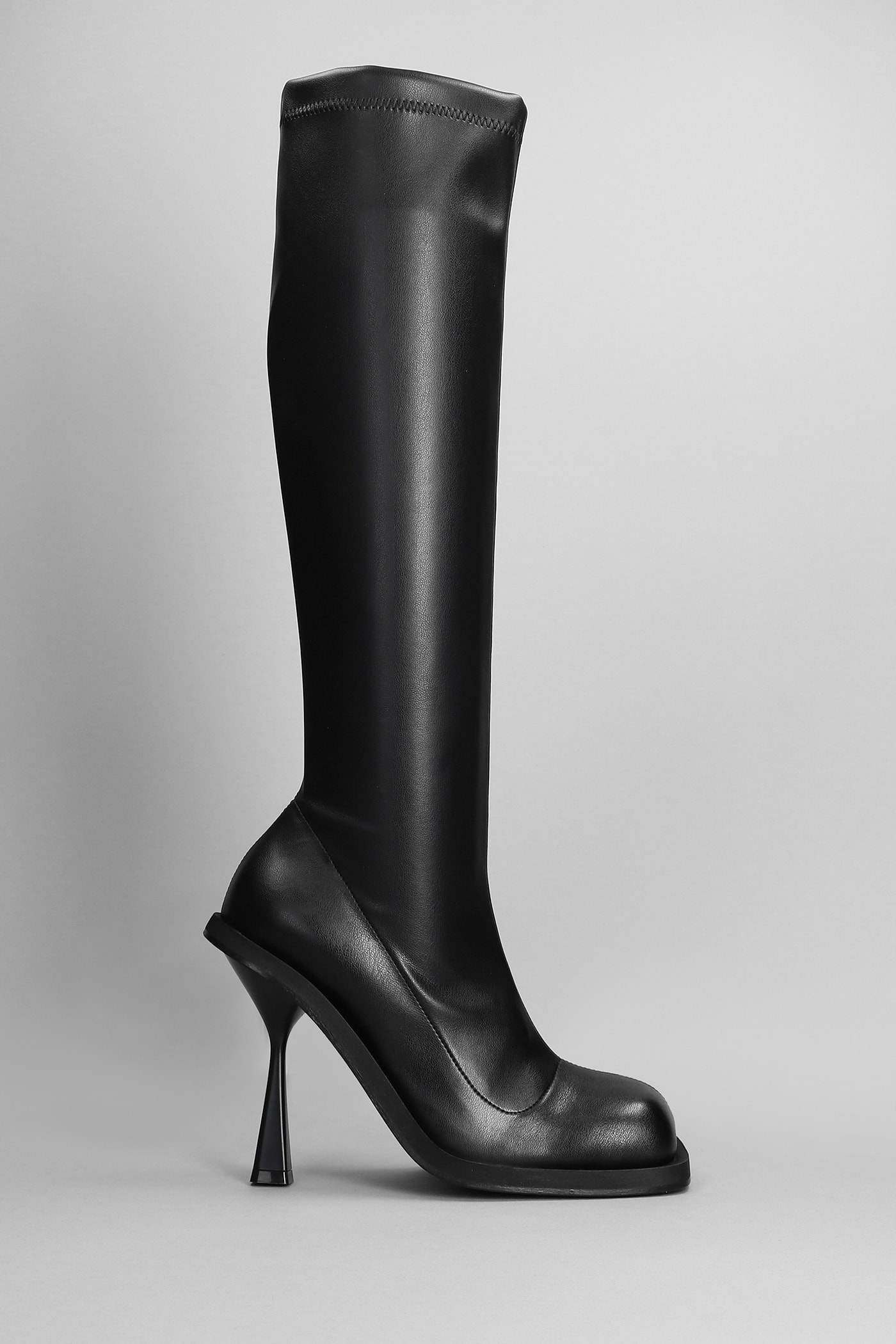 ANDREADAMO High Heels Boots In Black Leather