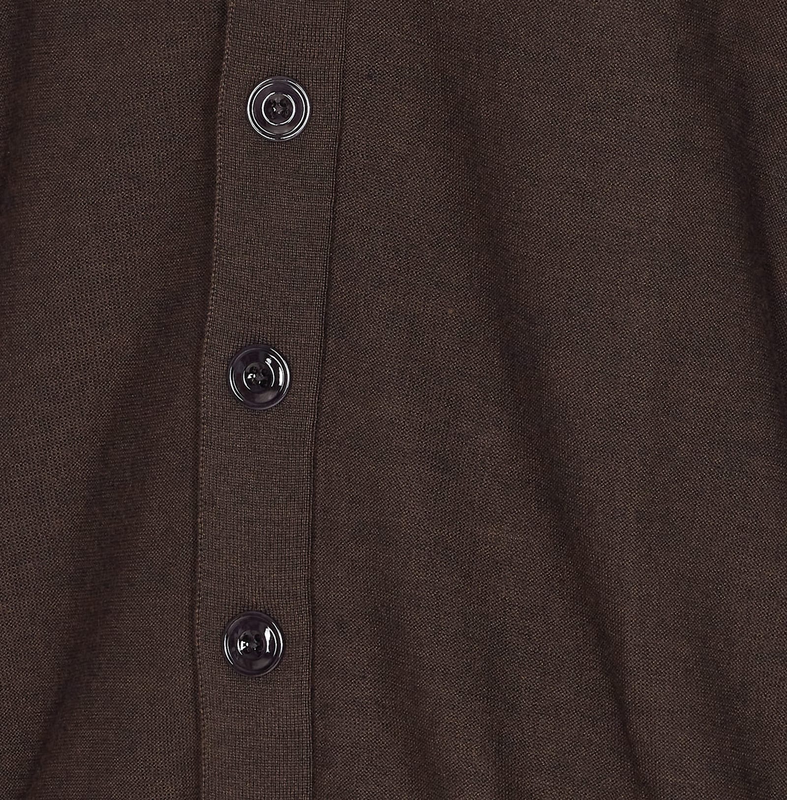 Lemaire Dark Cacao Cardigan Buttons Closure In Brown