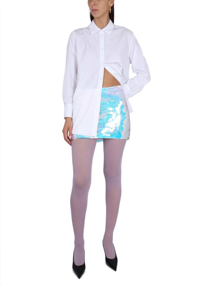Nina Ricci Sequined Mini Skirt In Multicolour
